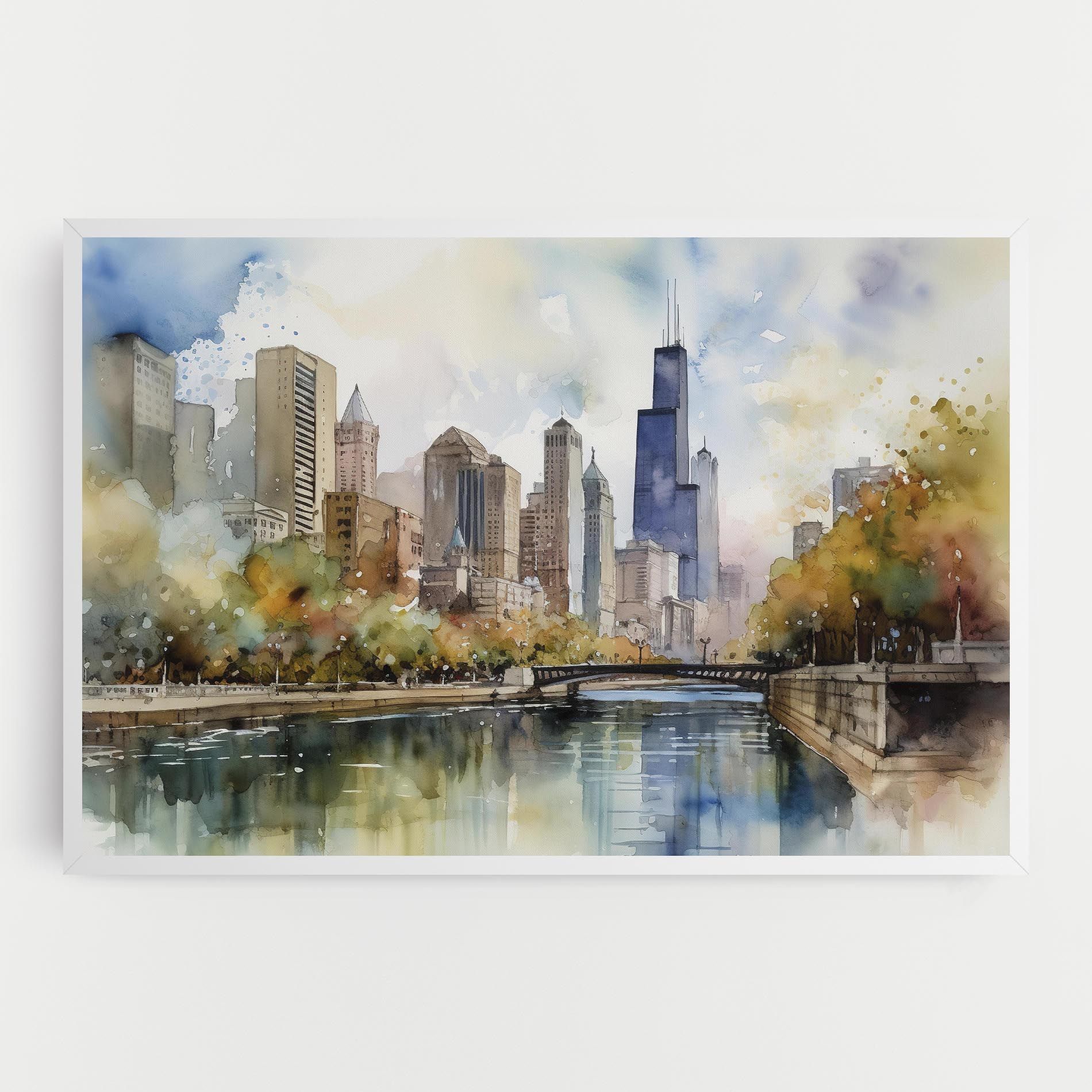 City Skyline Painting mockup 0