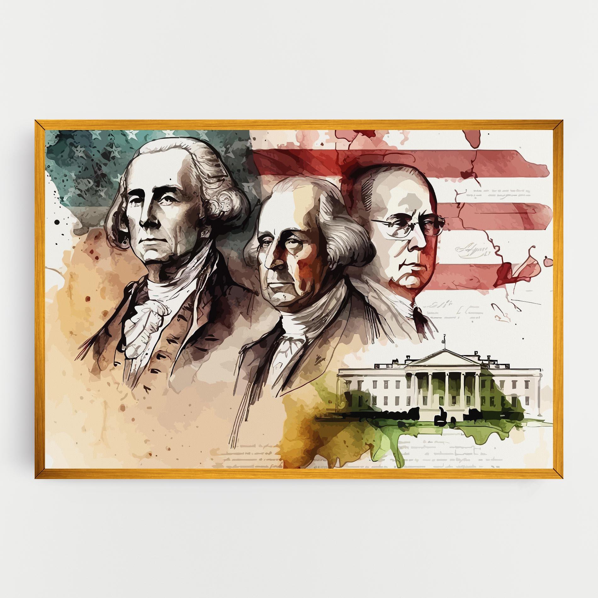 Картина на платно American Art Flag mockup 0