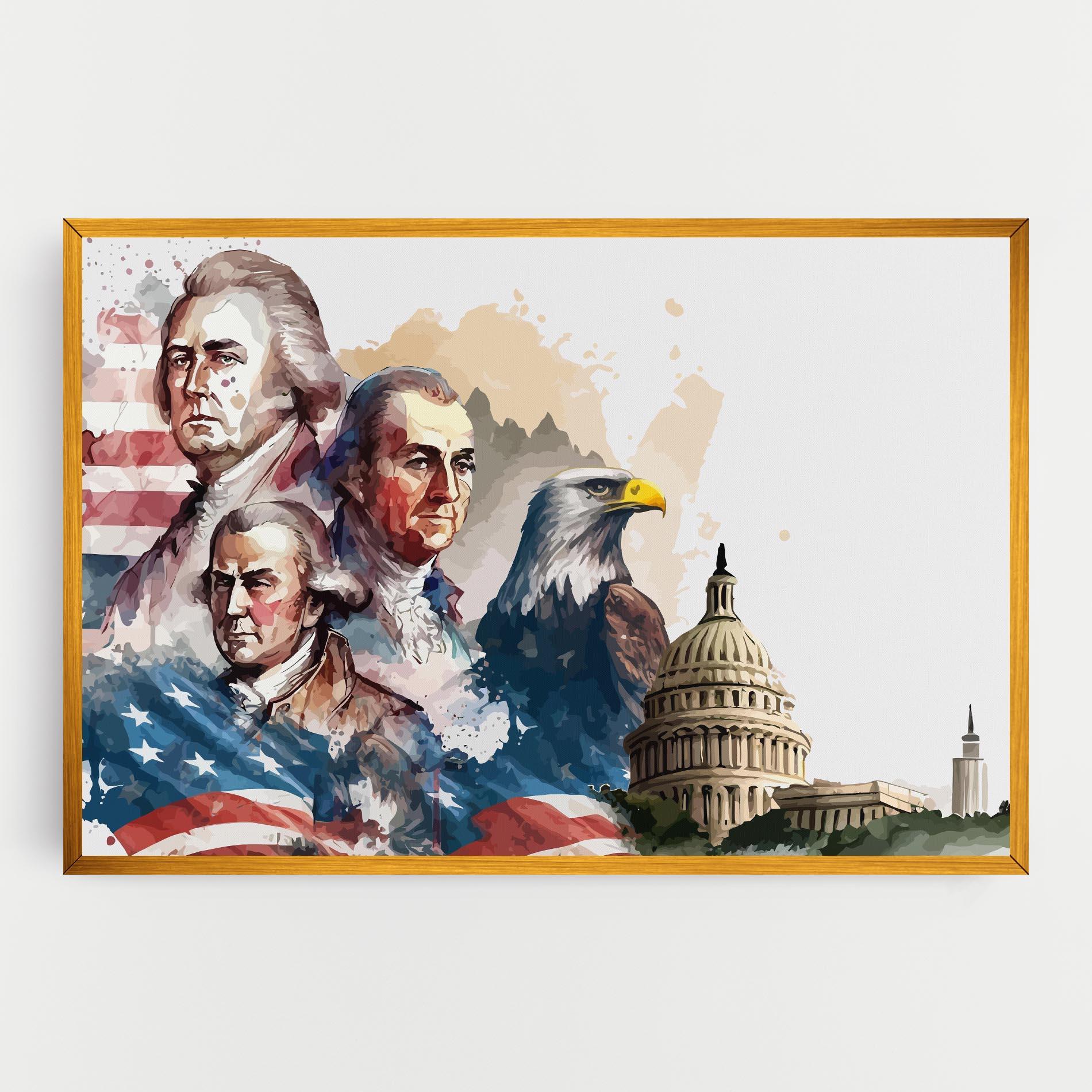 Картина на платно American Flag Art mockup 0