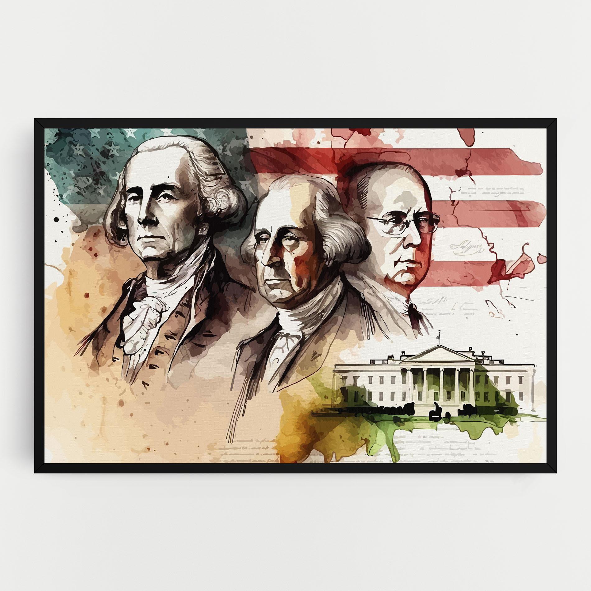 Картина на платно American Art Flag mockup 0