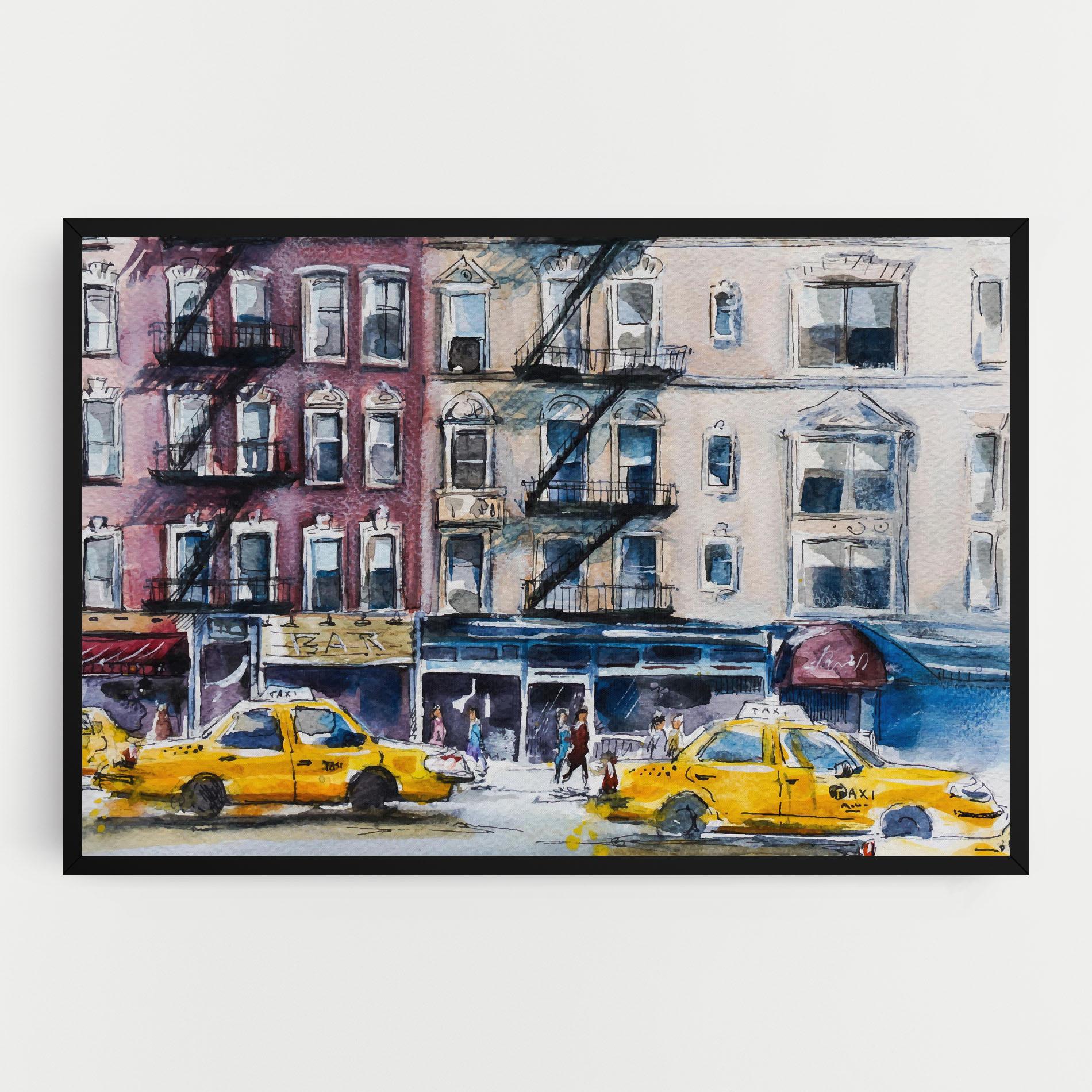 Картина на платно Newyork Taxi mockup 0