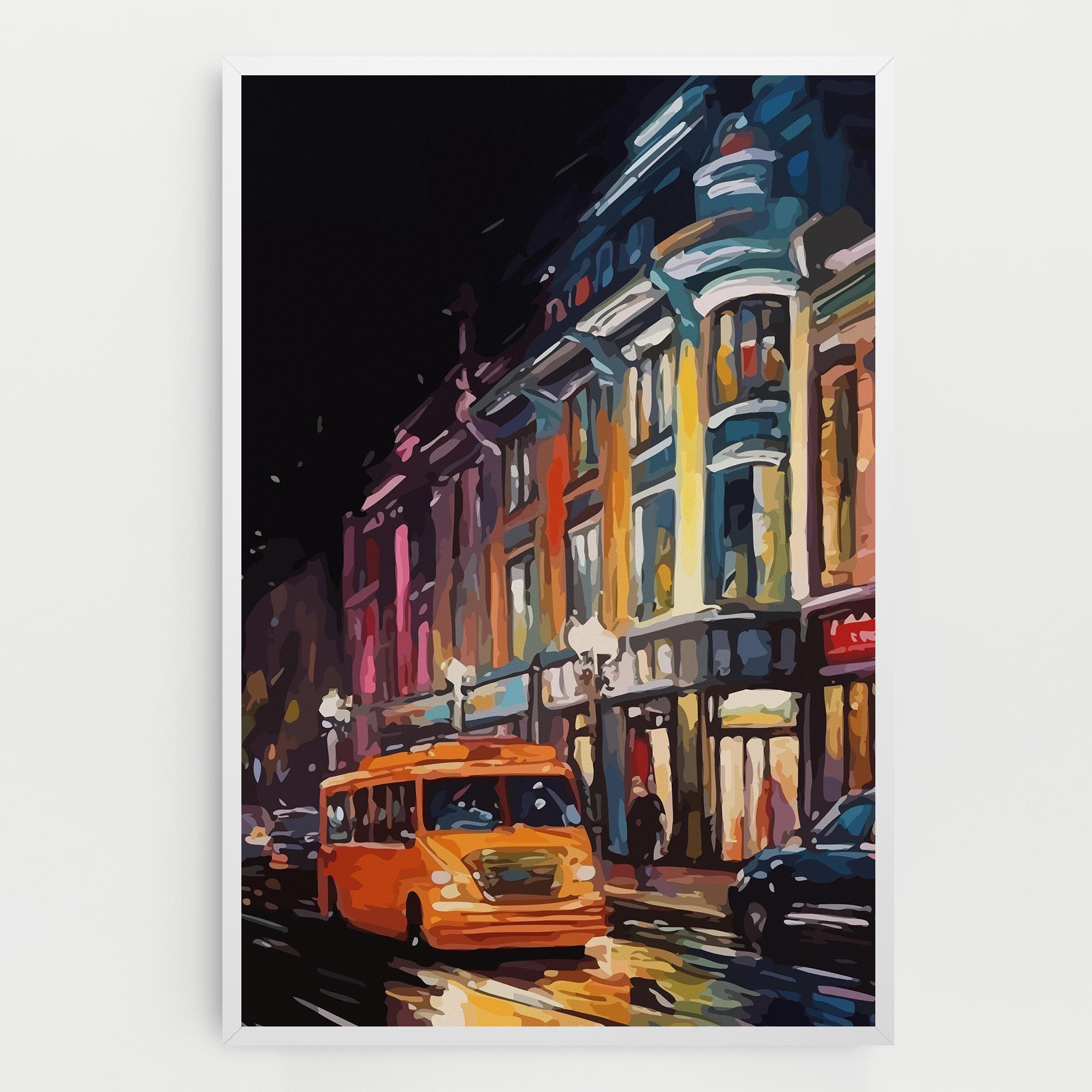 Yellow Car City Art mockup 0