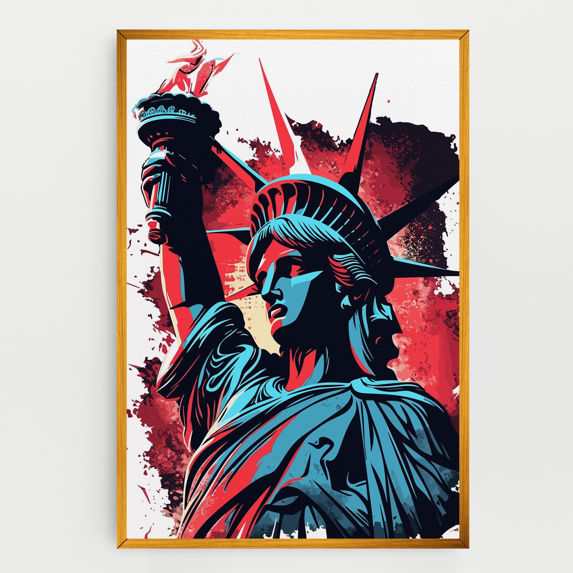 Картина на платно Liberty Statue Art mockup 0