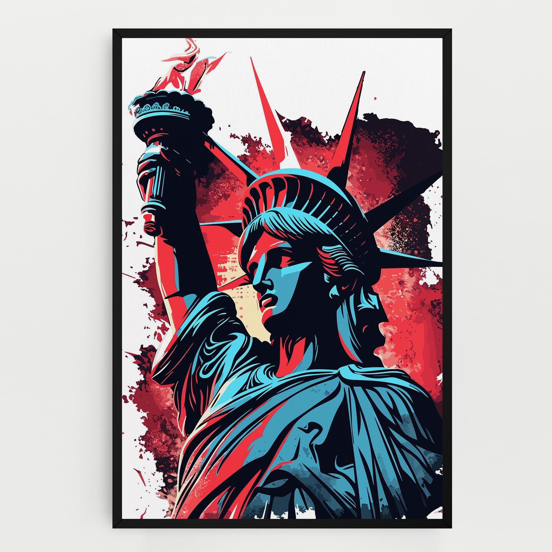 Картина на платно Liberty Statue Art mockup 0