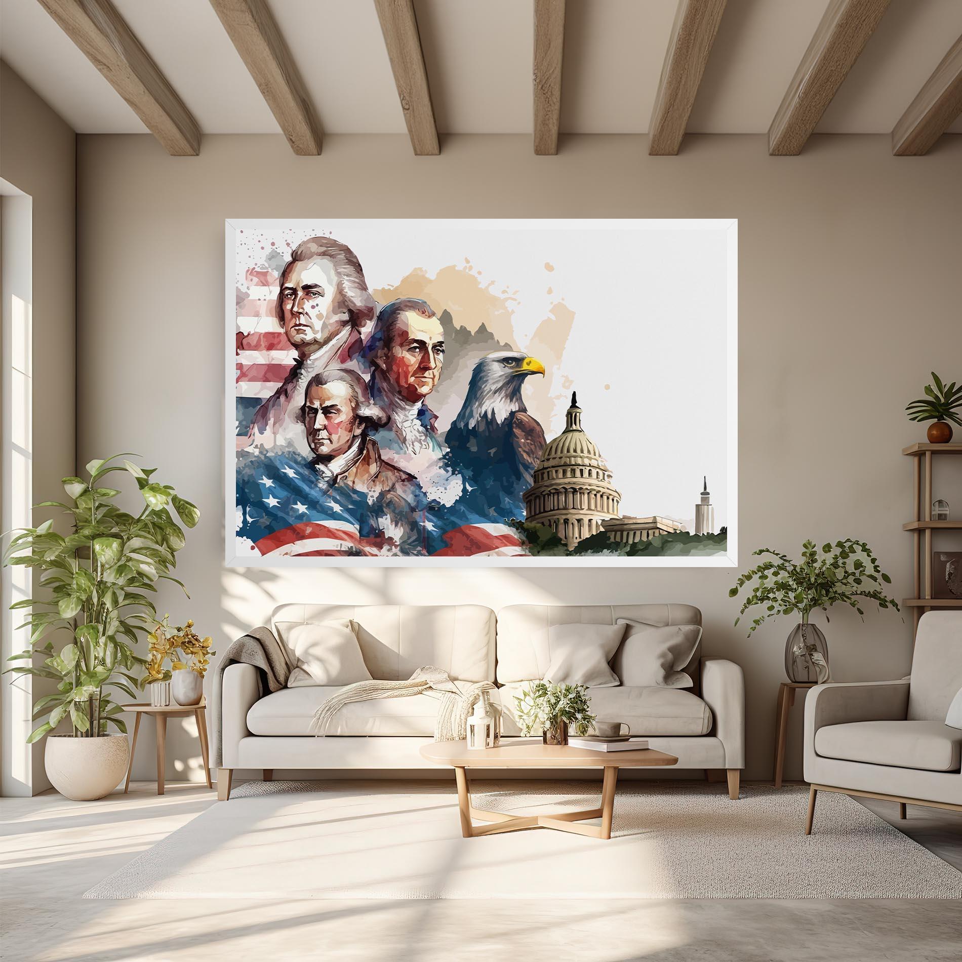 Картина на платно American Flag Art mockup 6