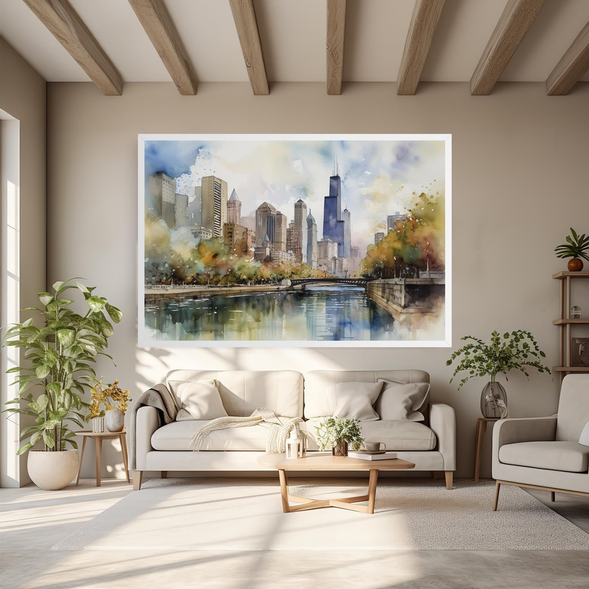 City Skyline Painting mockup 6