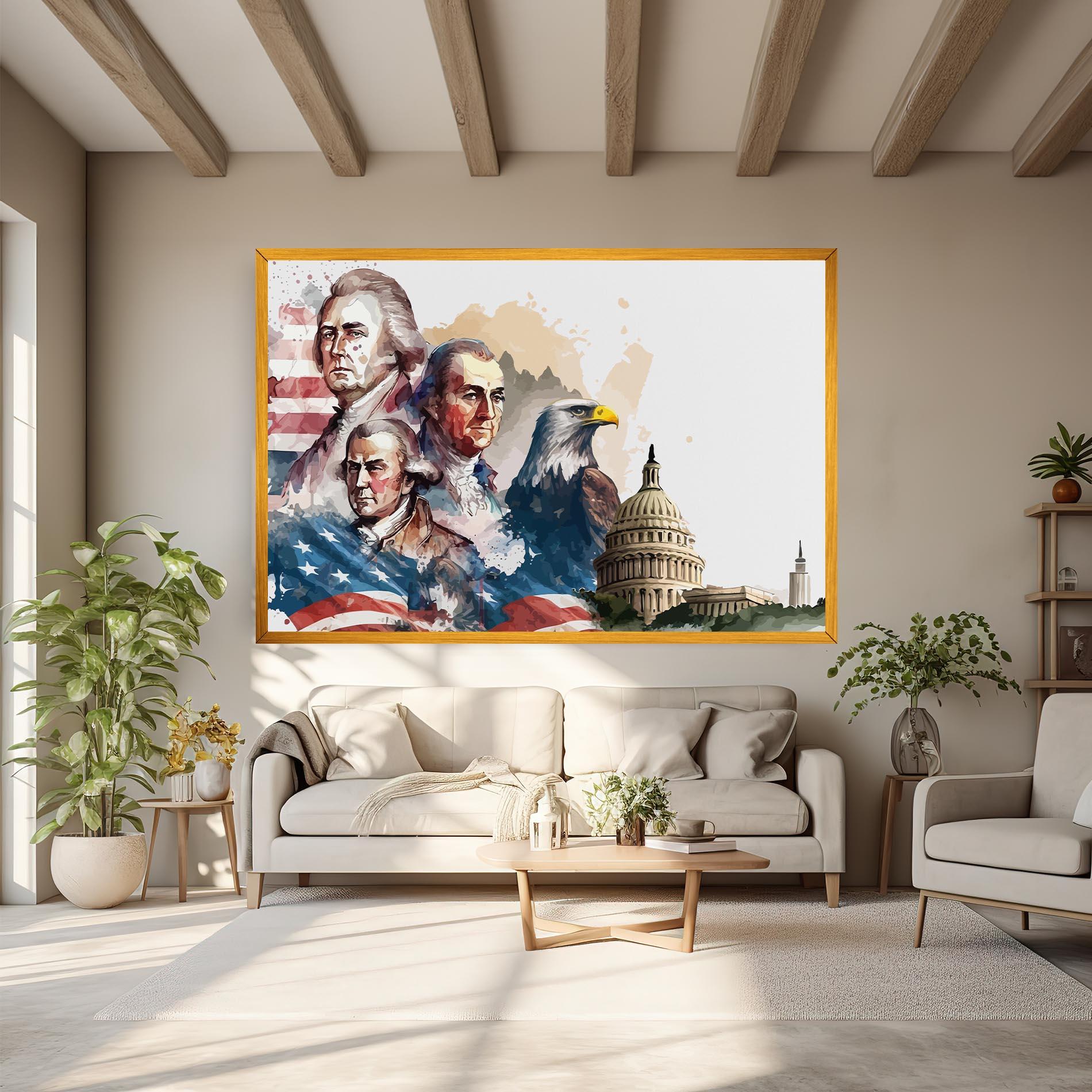 Картина на платно American Flag Art mockup 6