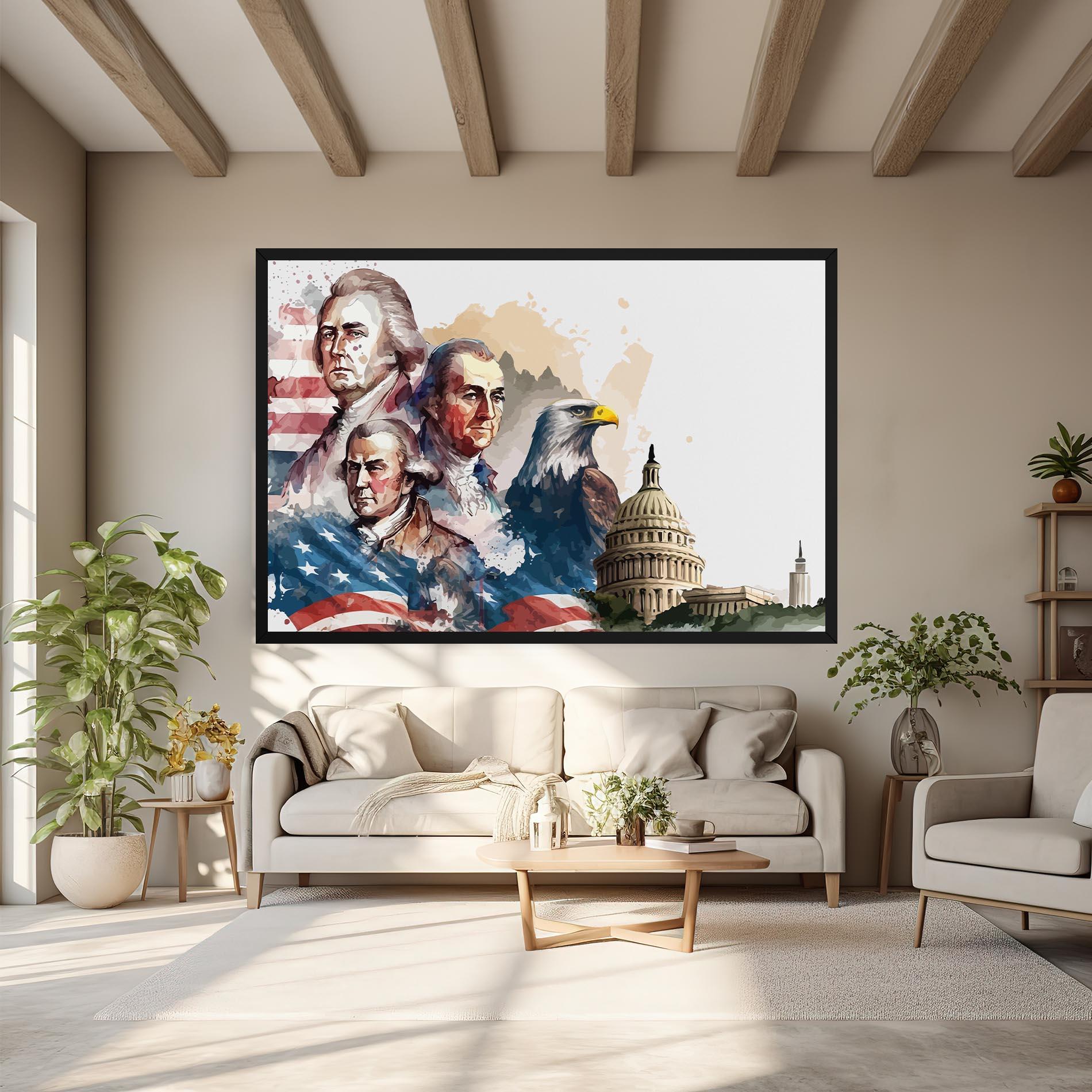 Картина на платно American Flag Art mockup 6