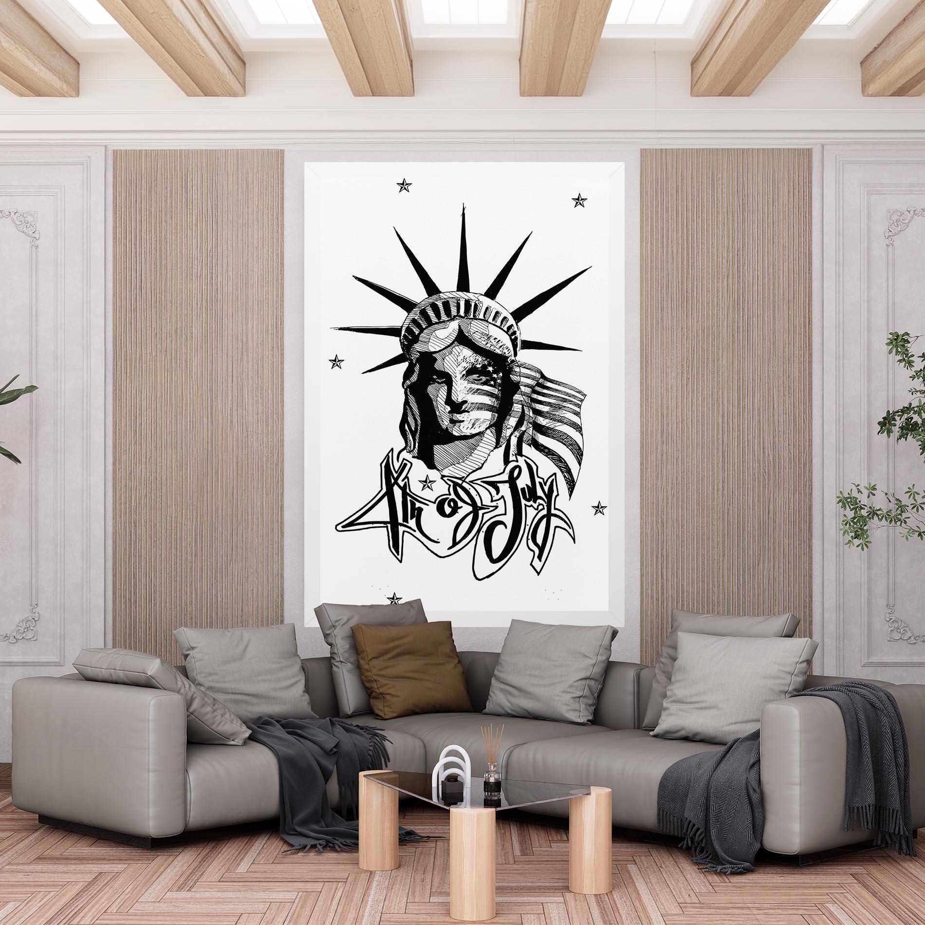 Картина на платно Head Of Liberty Statue mockup 6