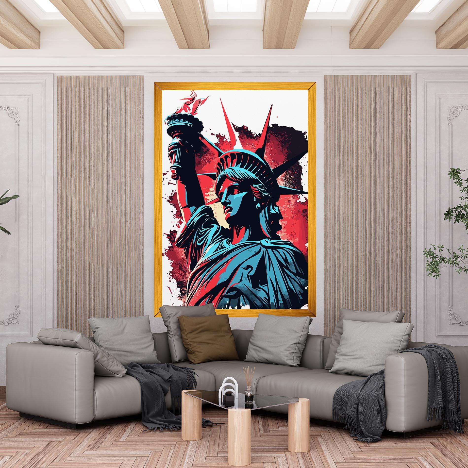 Картина на платно Liberty Statue Art mockup 6