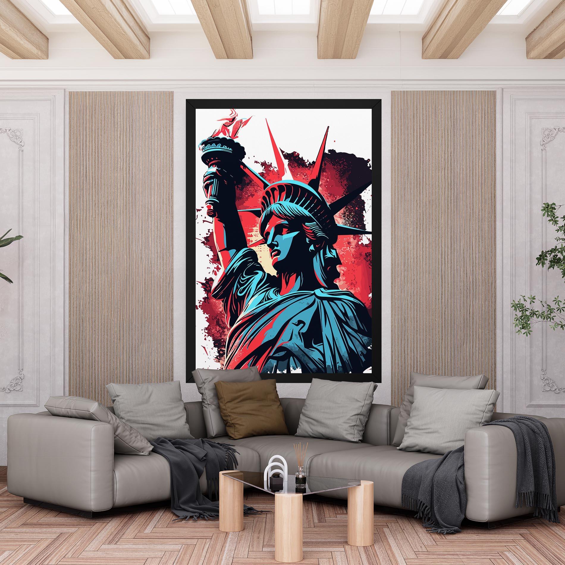 Картина на платно Liberty Statue Art mockup 6