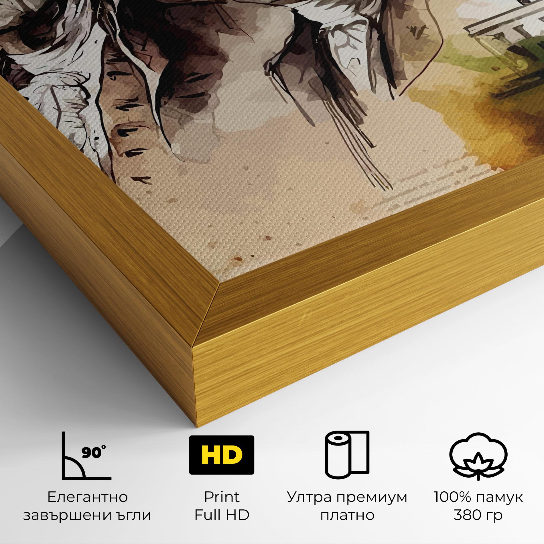 Картина на платно American Art Flag mockup 4