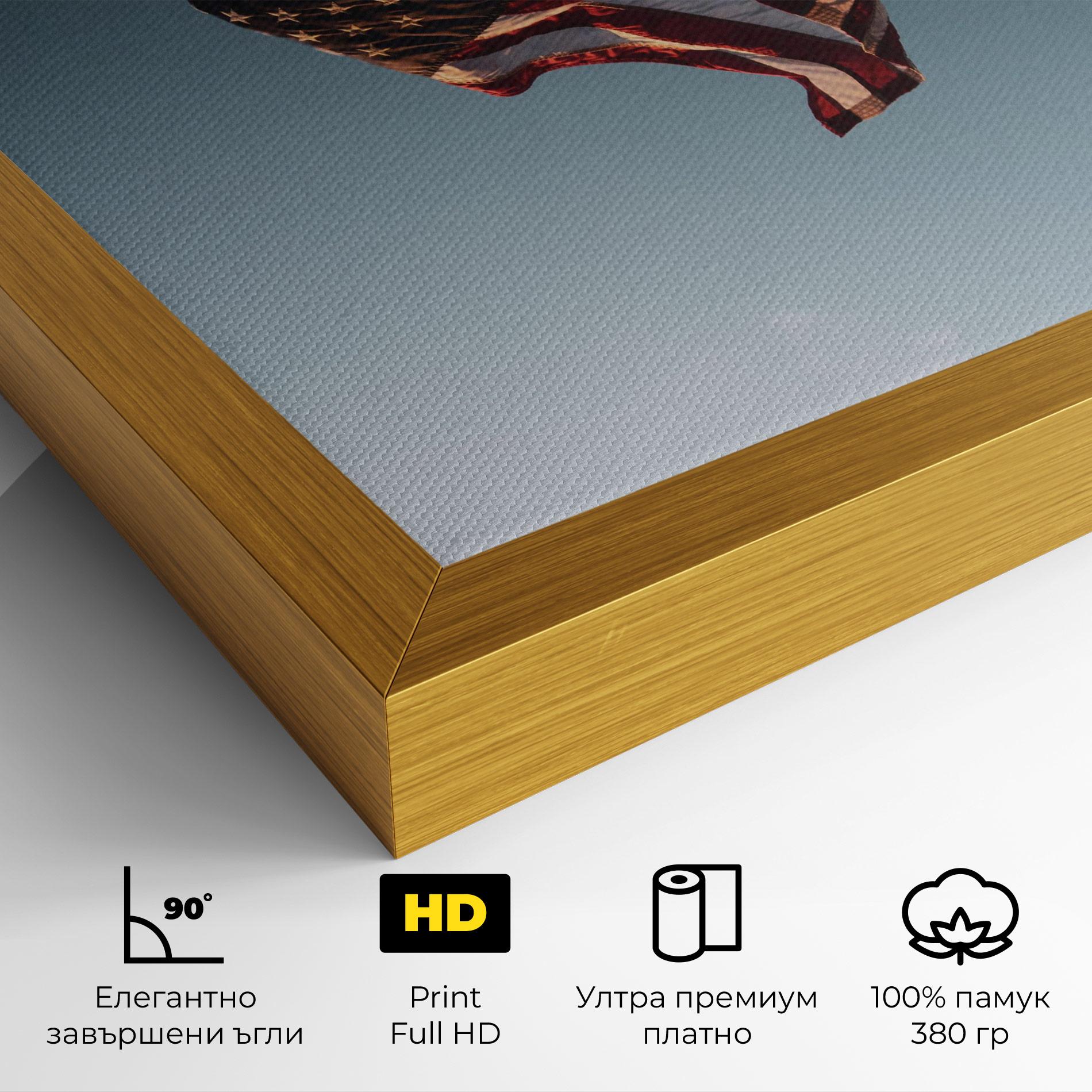 Картина на платно Usa Flag mockup 4