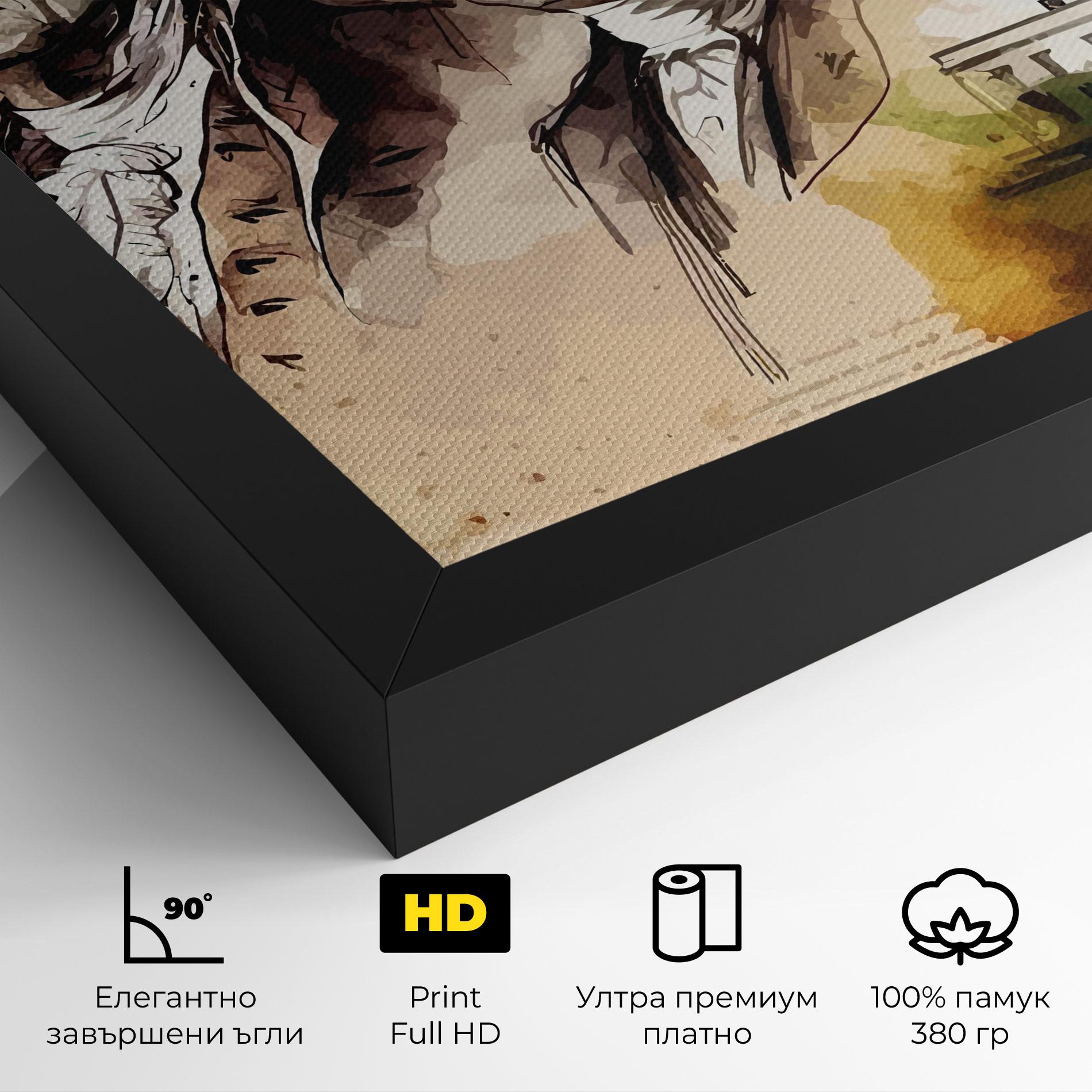 Картина на платно American Art Flag mockup 4