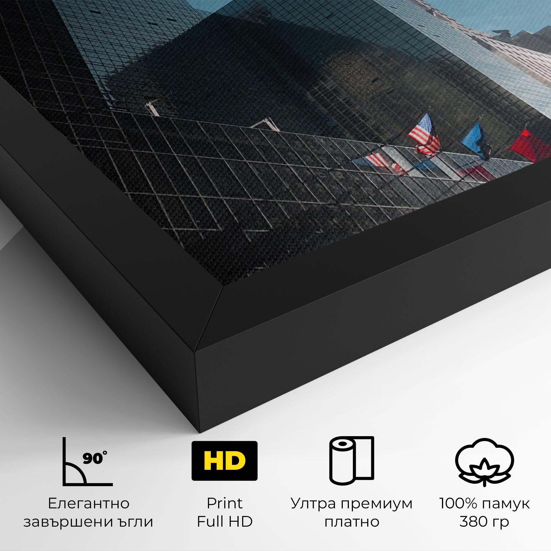 Картина на платно Big Glass Tower mockup 4