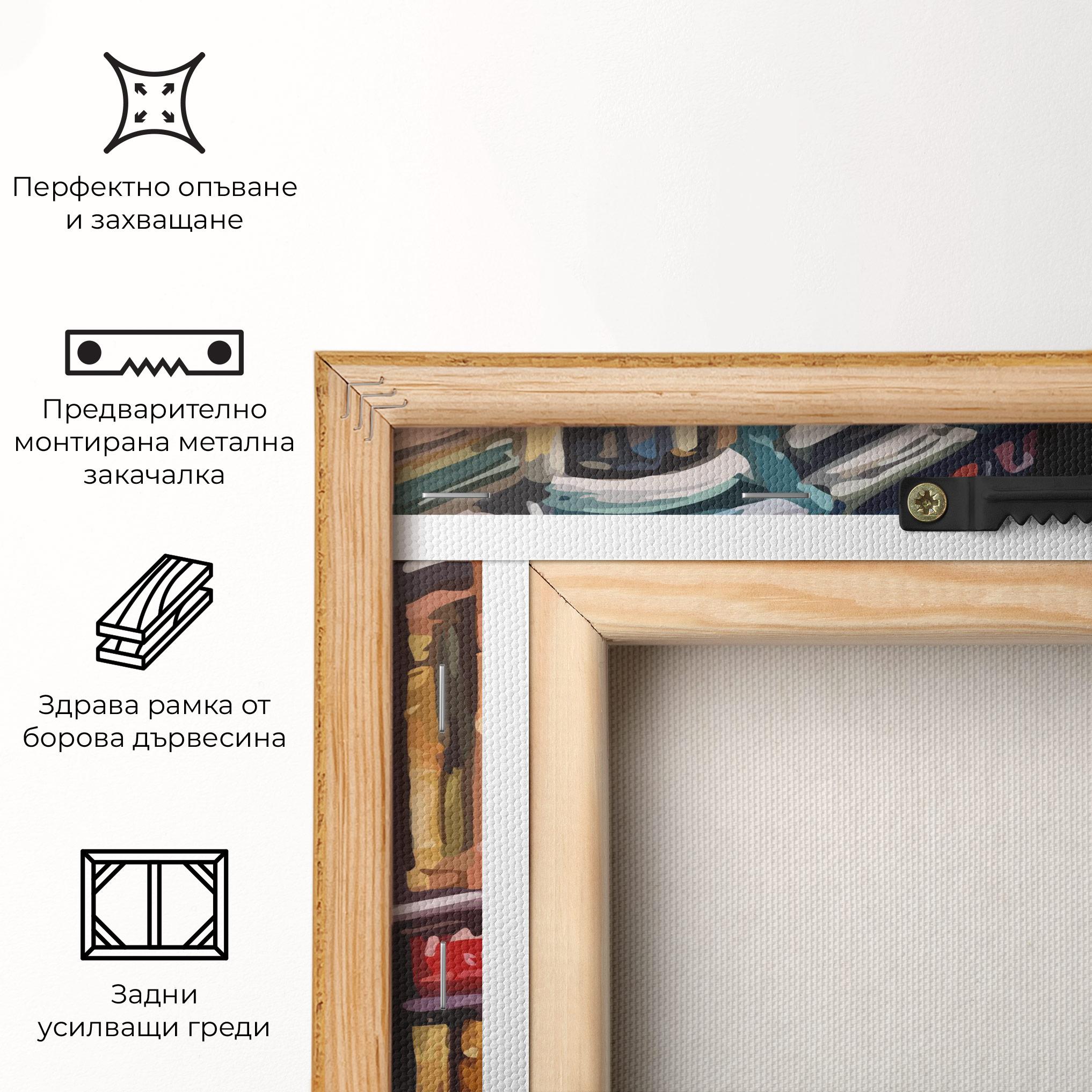 Картина на платно Yellow Car City Art mockup 5