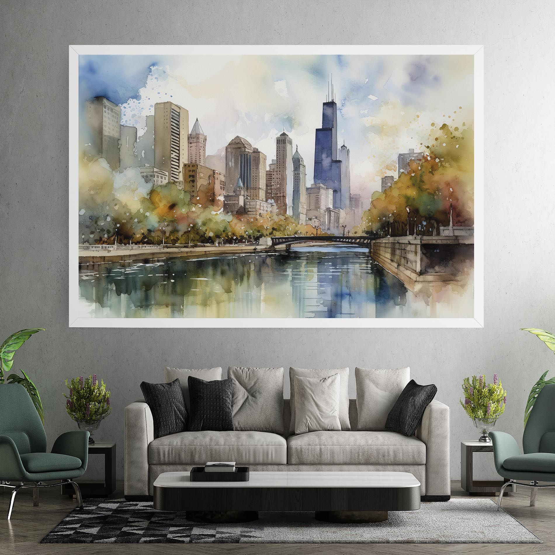City Skyline Painting mockup 7