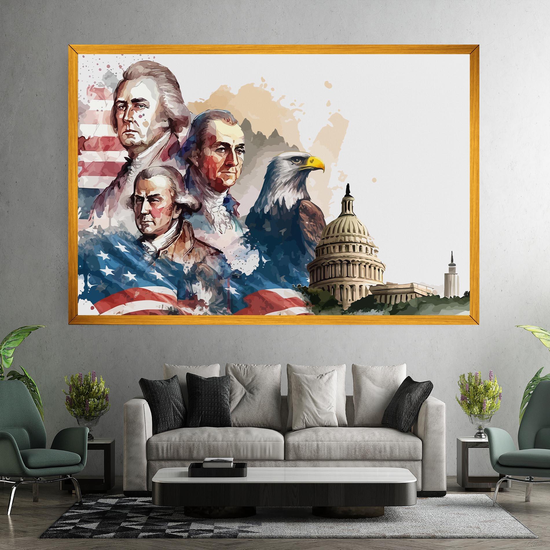 Картина на платно American Flag Art mockup 7