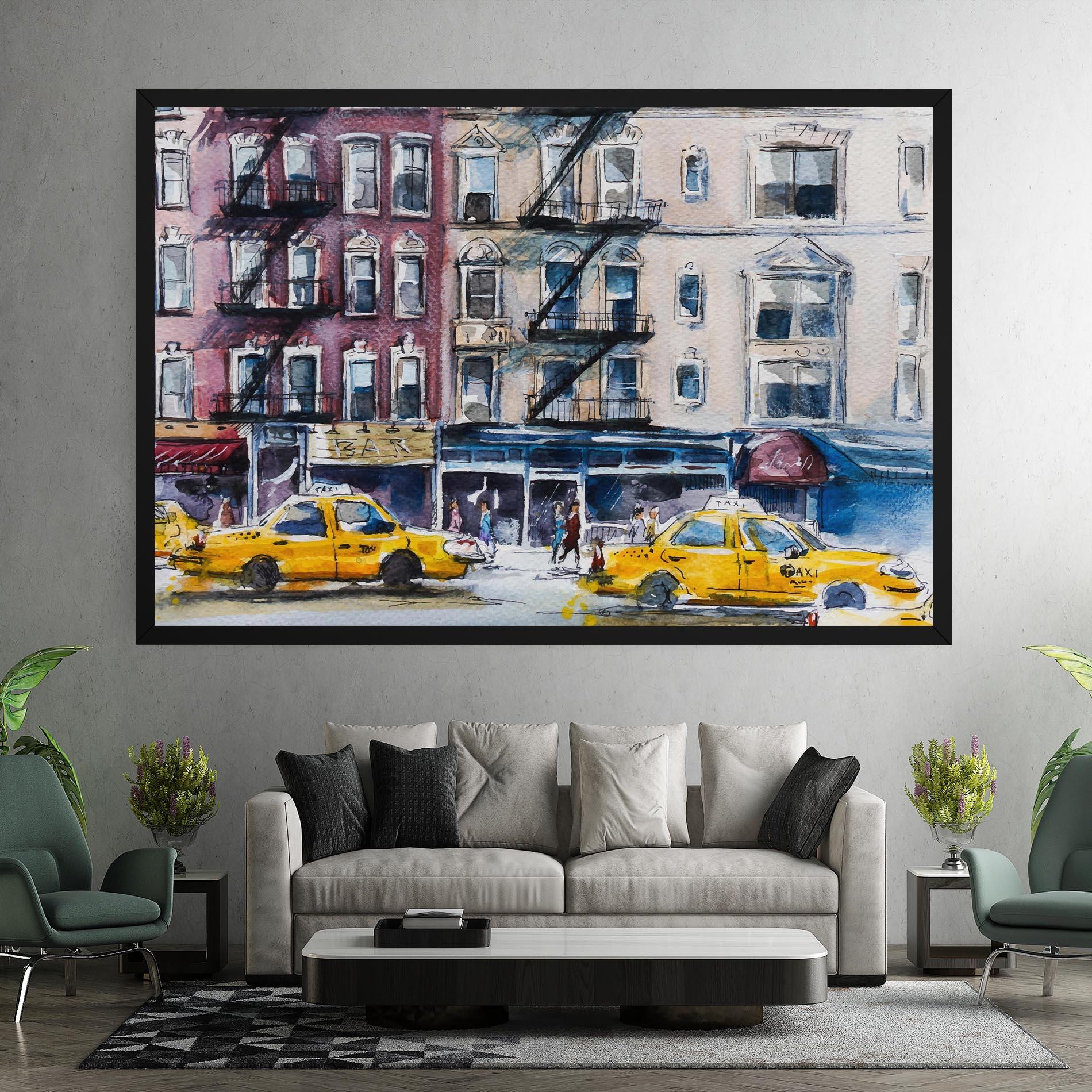 Картина на платно Newyork Taxi mockup 7