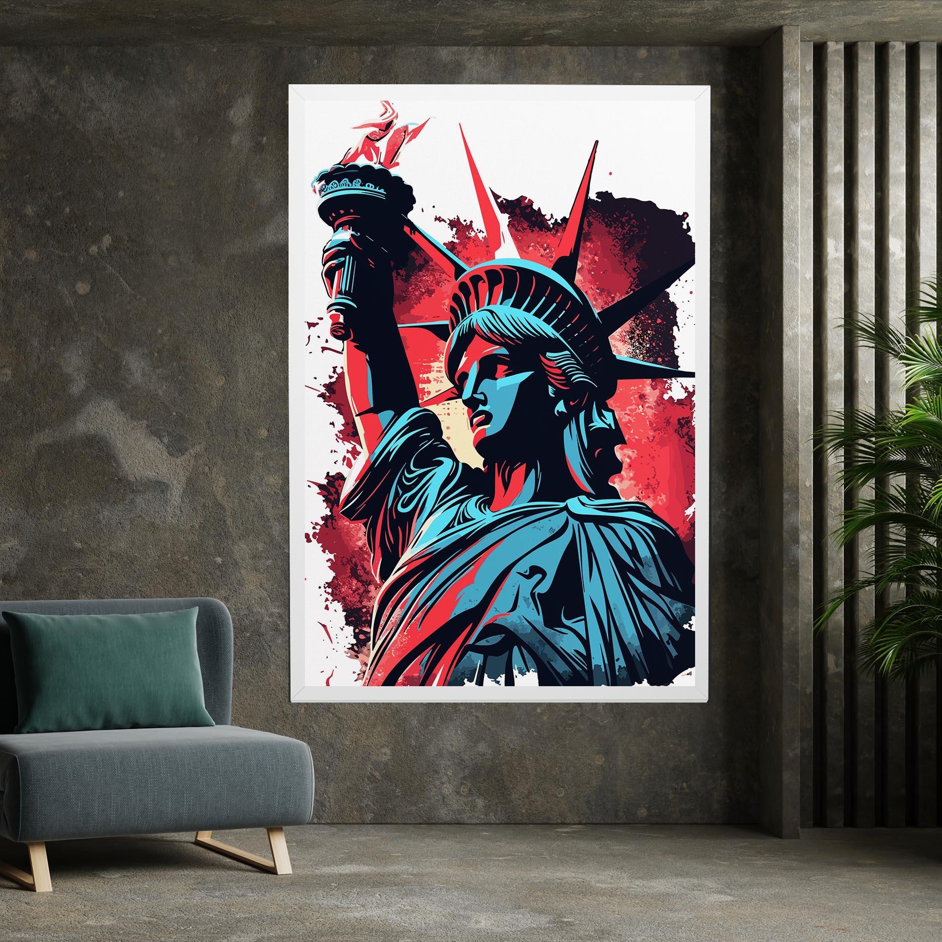 Картина на платно Liberty Statue Art mockup 7