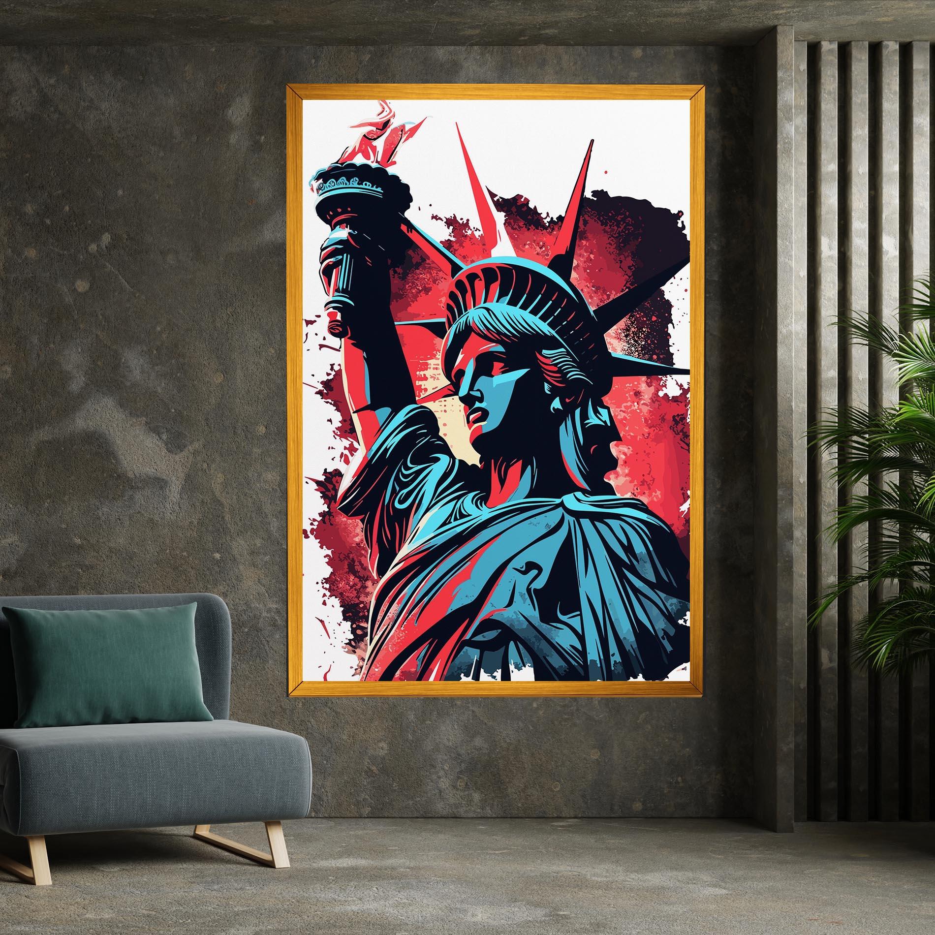 Картина на платно Liberty Statue Art mockup 7