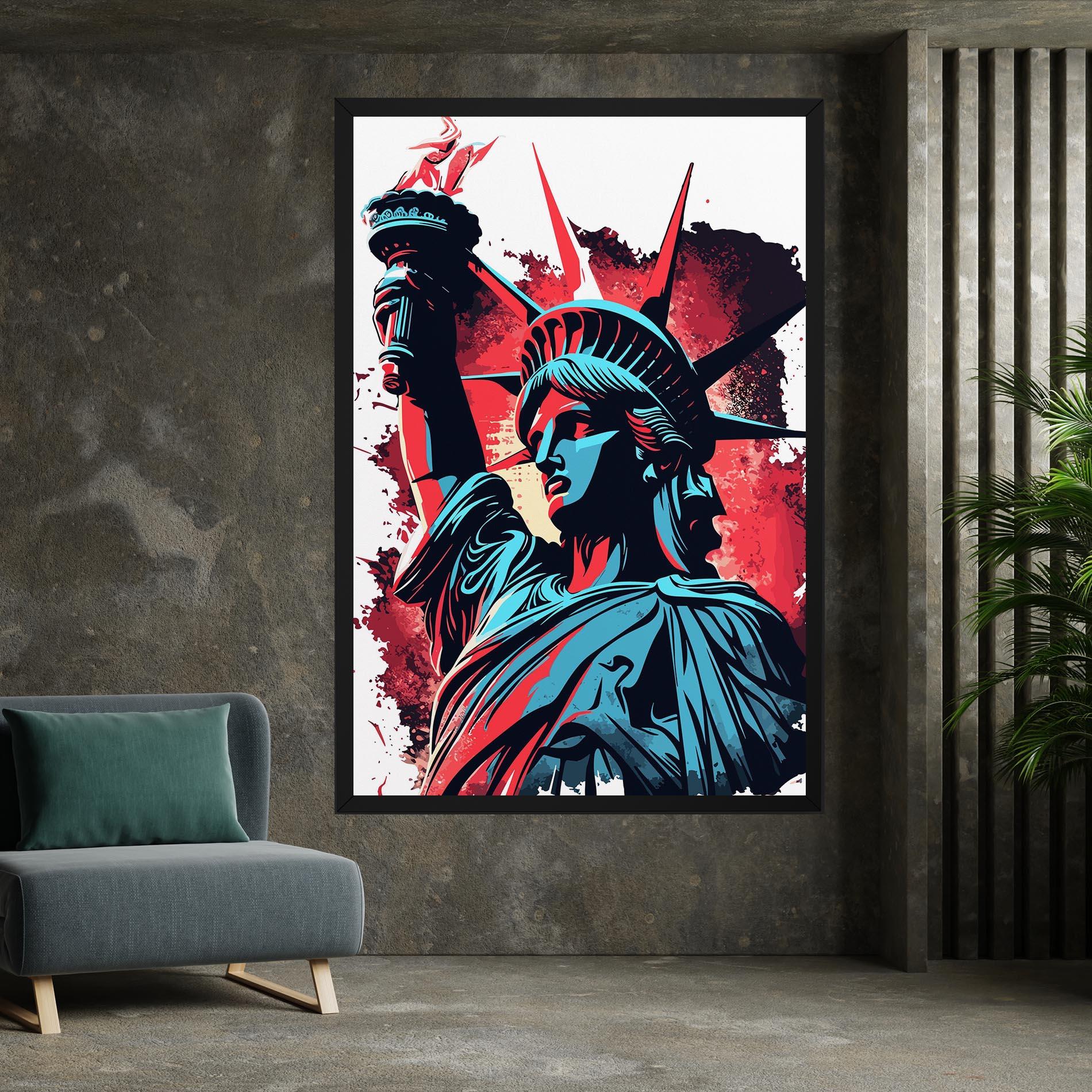 Картина на платно Liberty Statue Art mockup 7