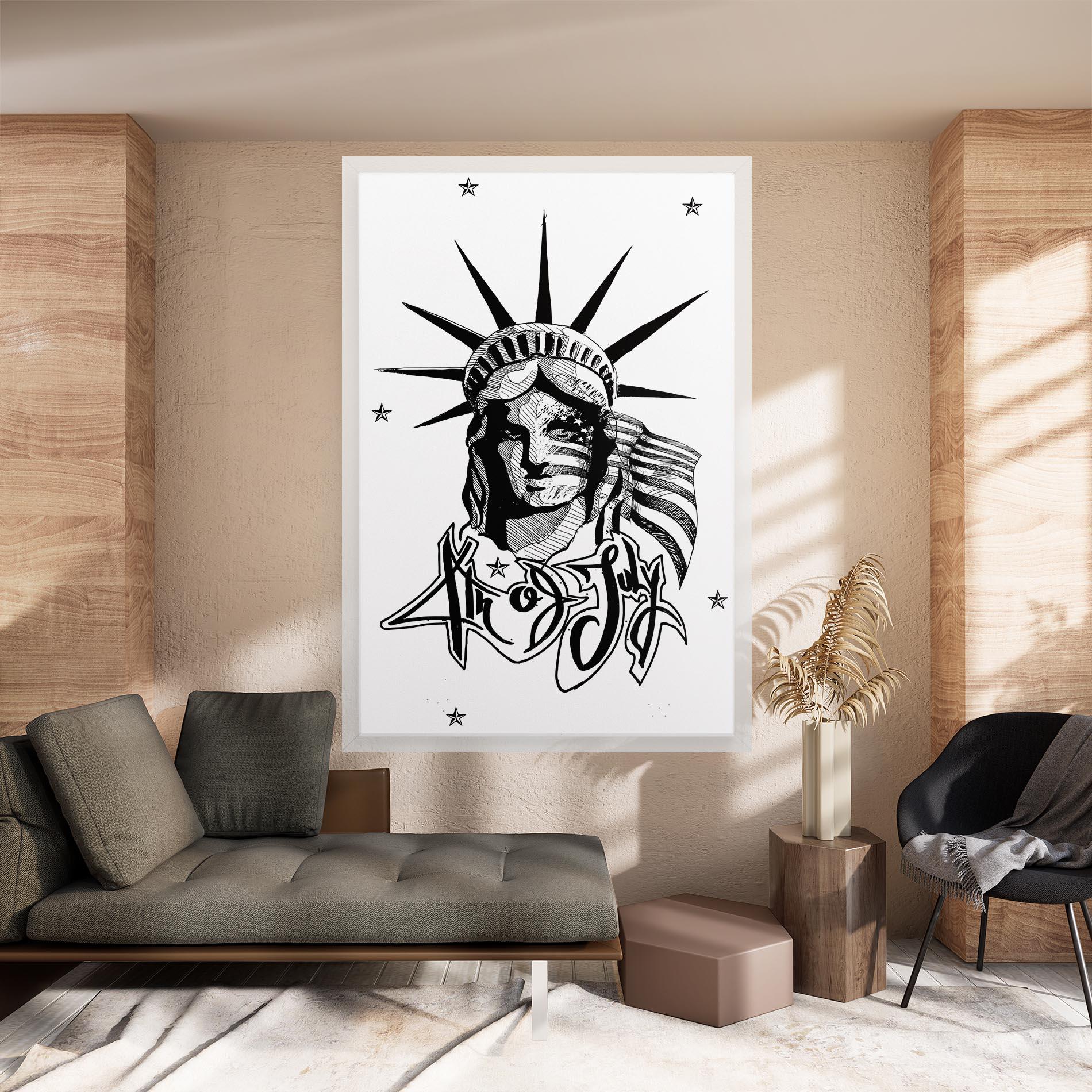 Картина на платно Head Of Liberty Statue mockup 8