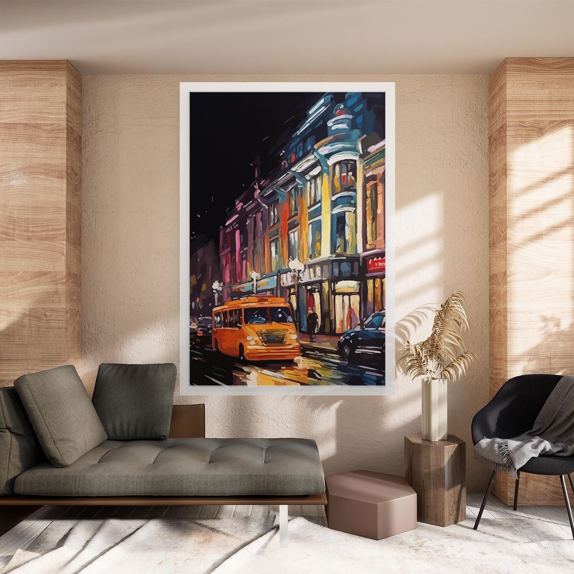 Yellow Car City Art mockup 8