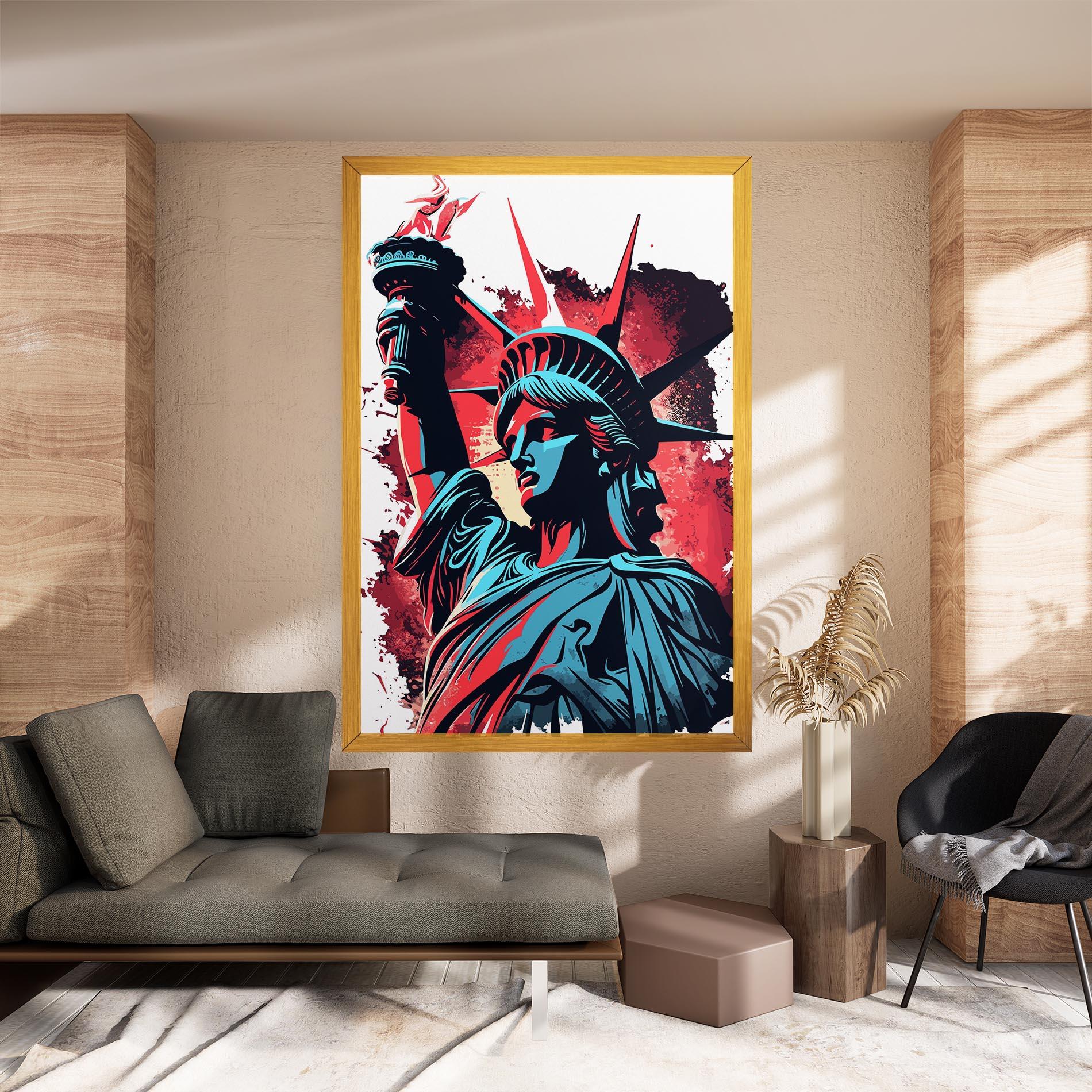 Картина на платно Liberty Statue Art mockup 8