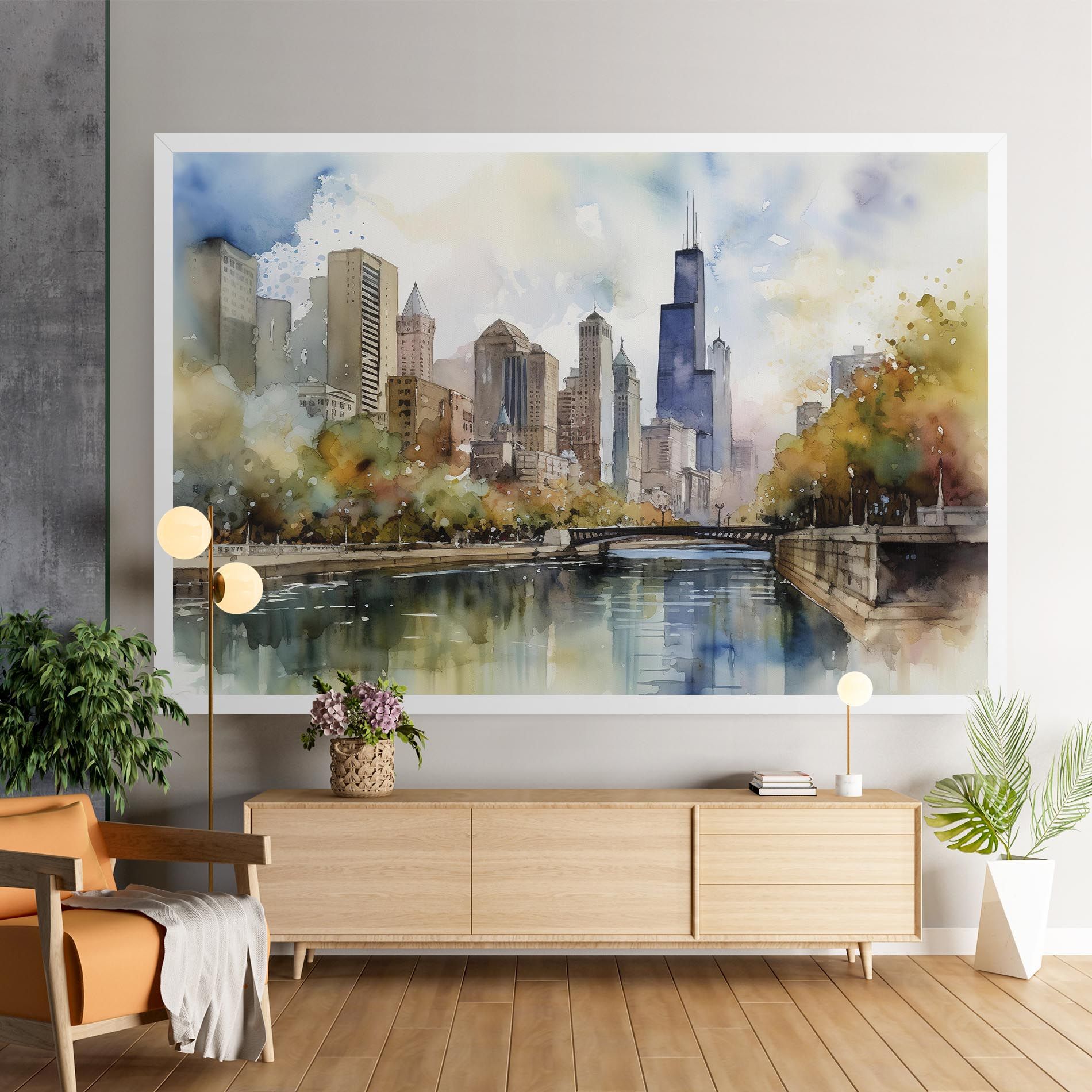 City Skyline Painting mockup 9