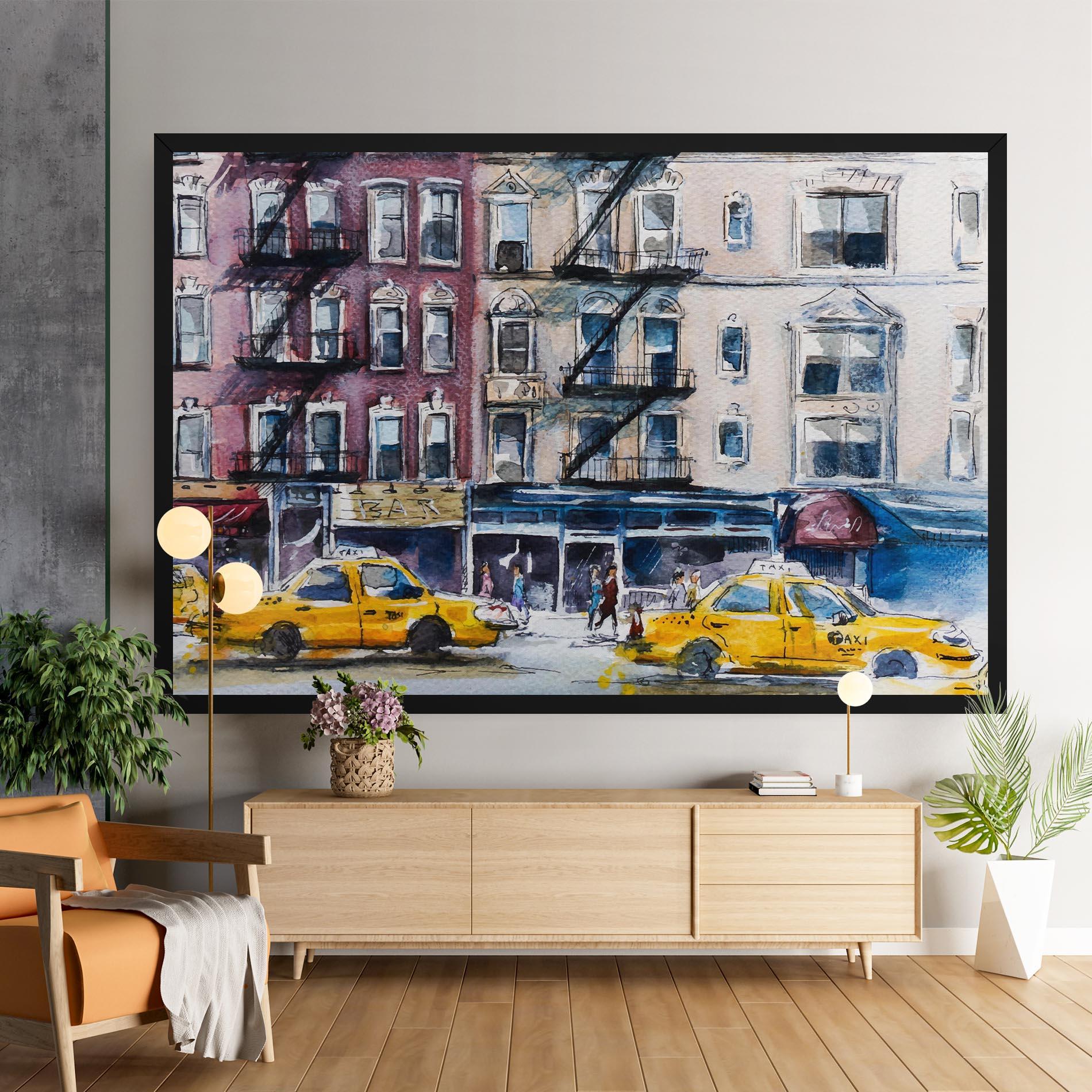 Картина на платно Newyork Taxi mockup 9