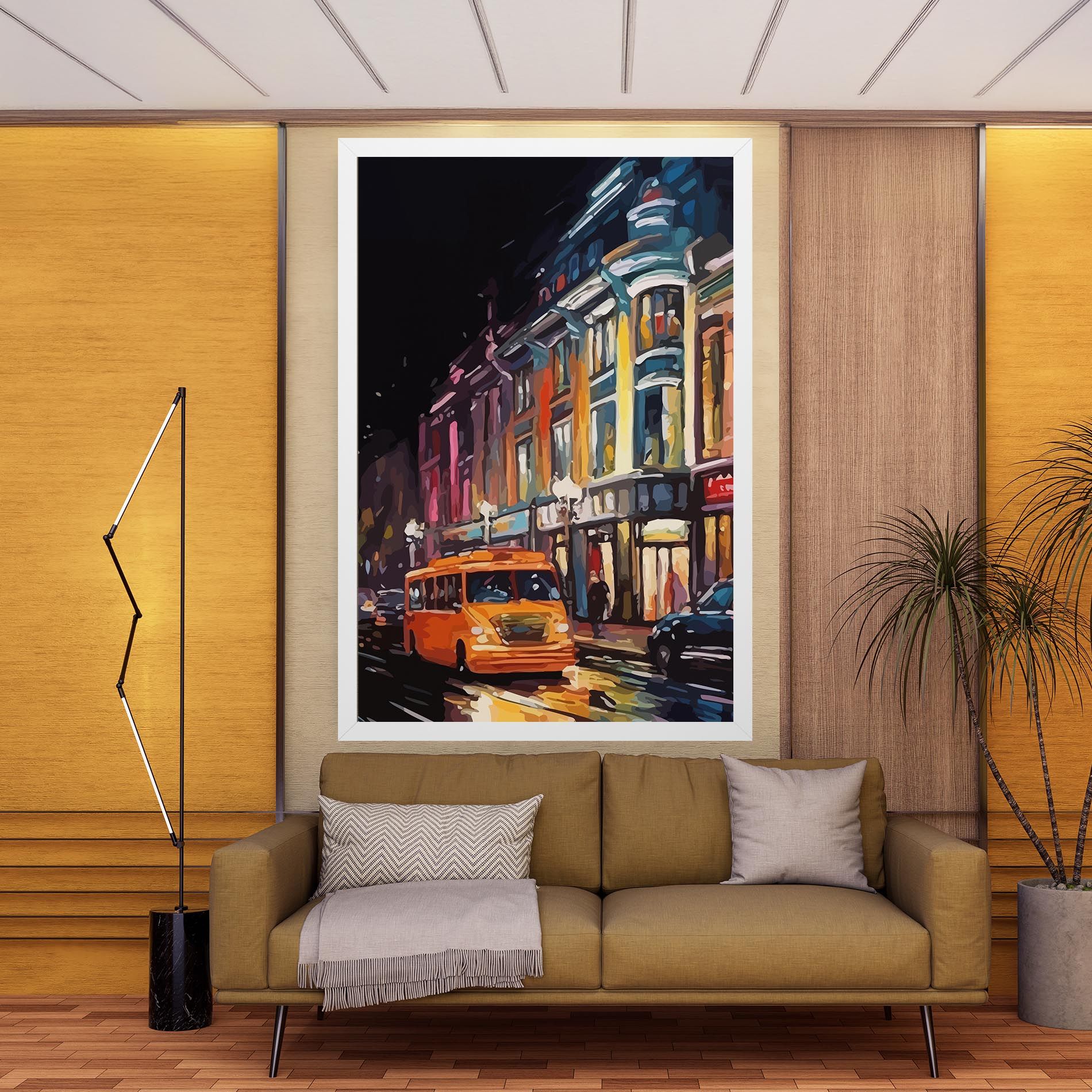Yellow Car City Art mockup 9