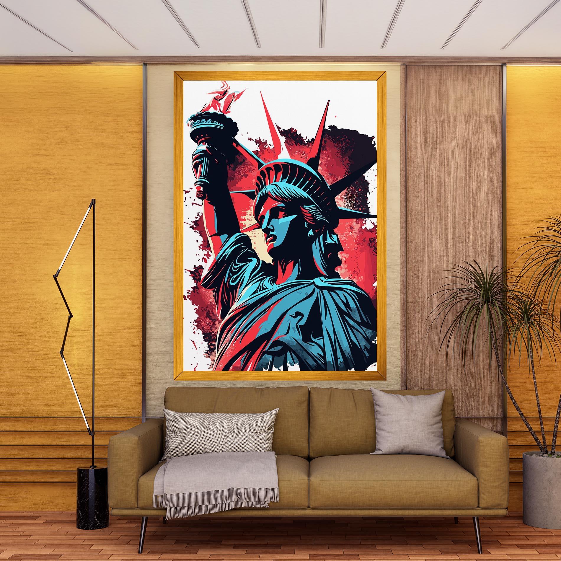 Картина на платно Liberty Statue Art mockup 9