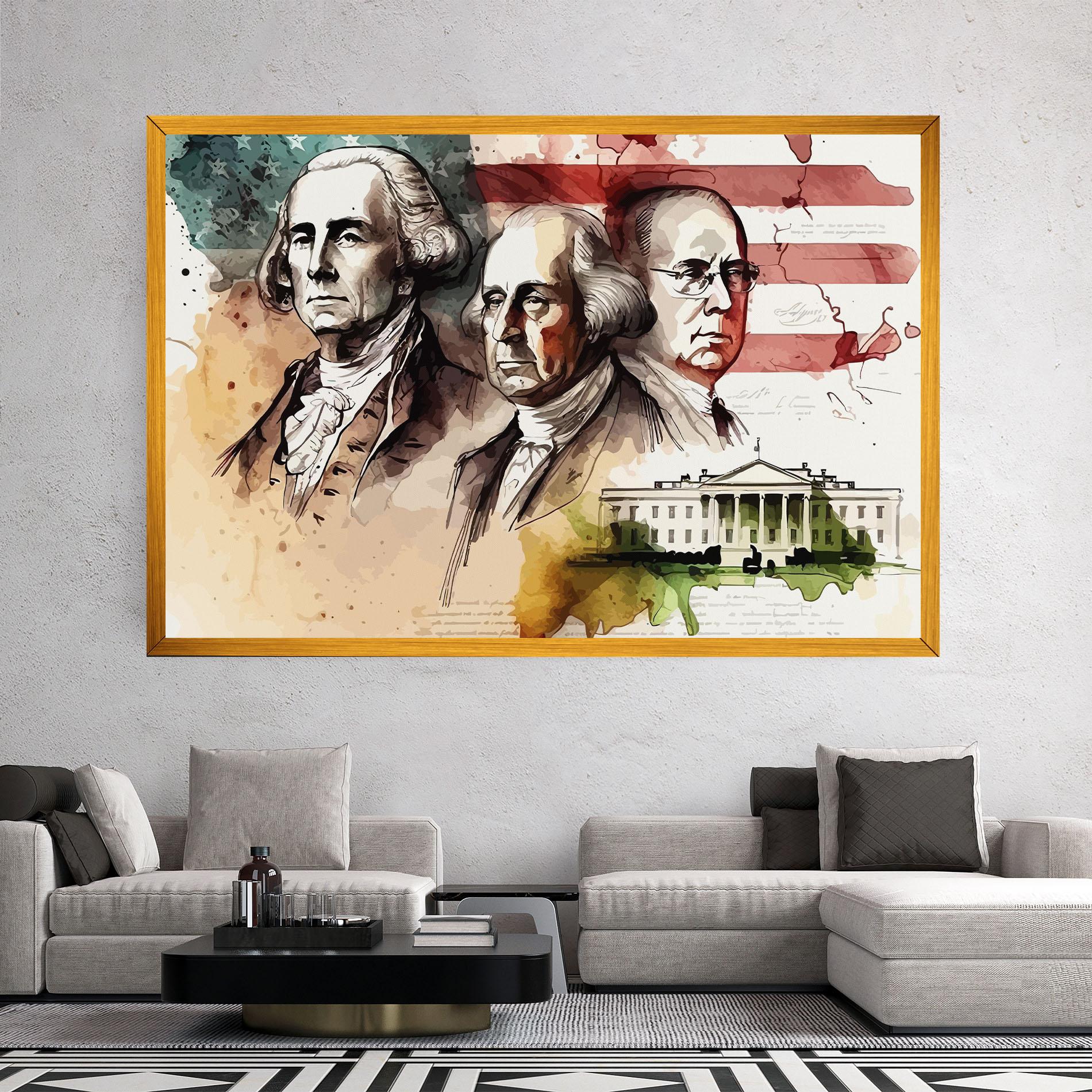 Картина на платно American Art Flag mockup 2