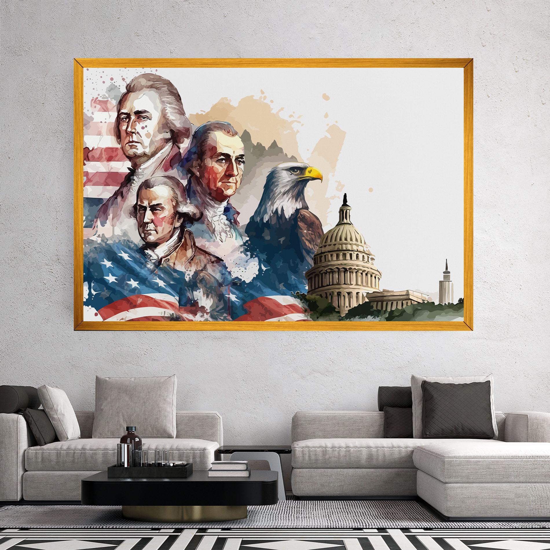 Картина на платно American Flag Art mockup 2