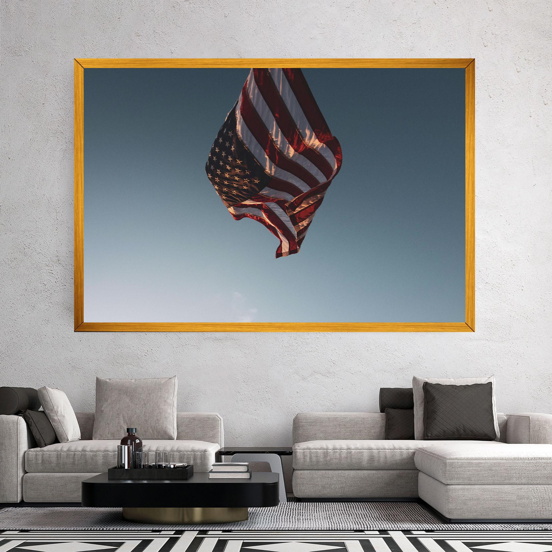 Картина на платно Usa Flag mockup 2