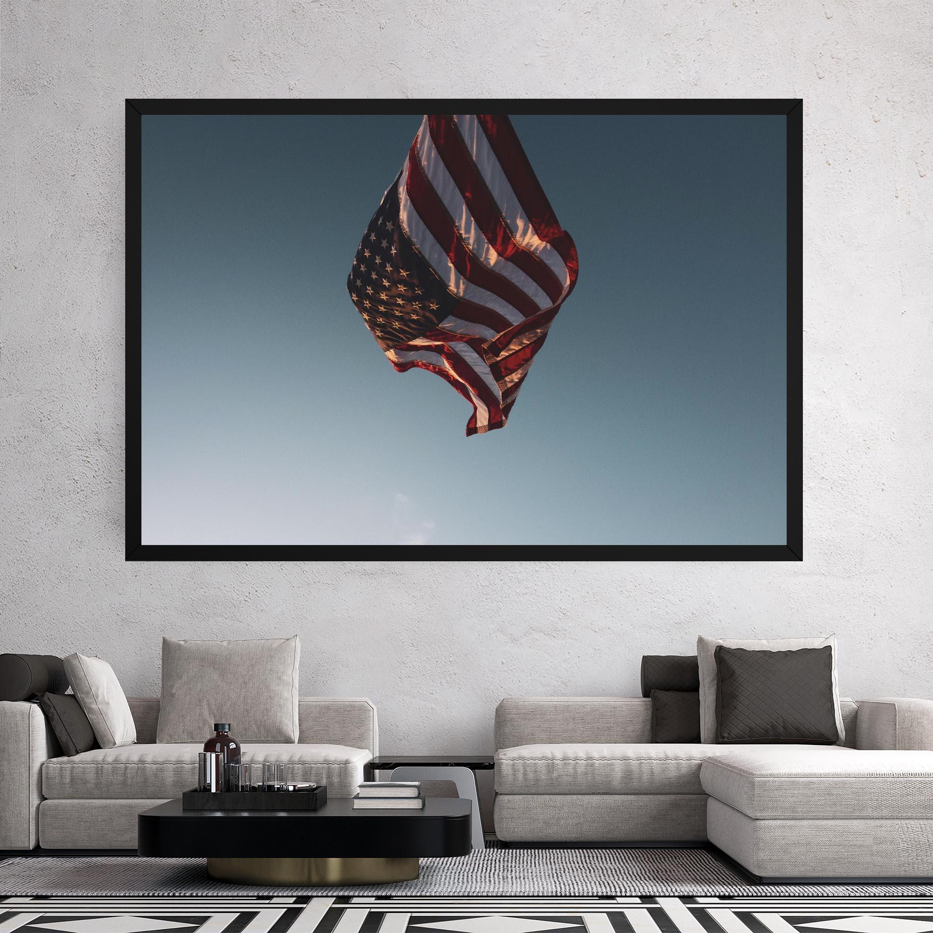 Картина на платно Usa Flag mockup 2