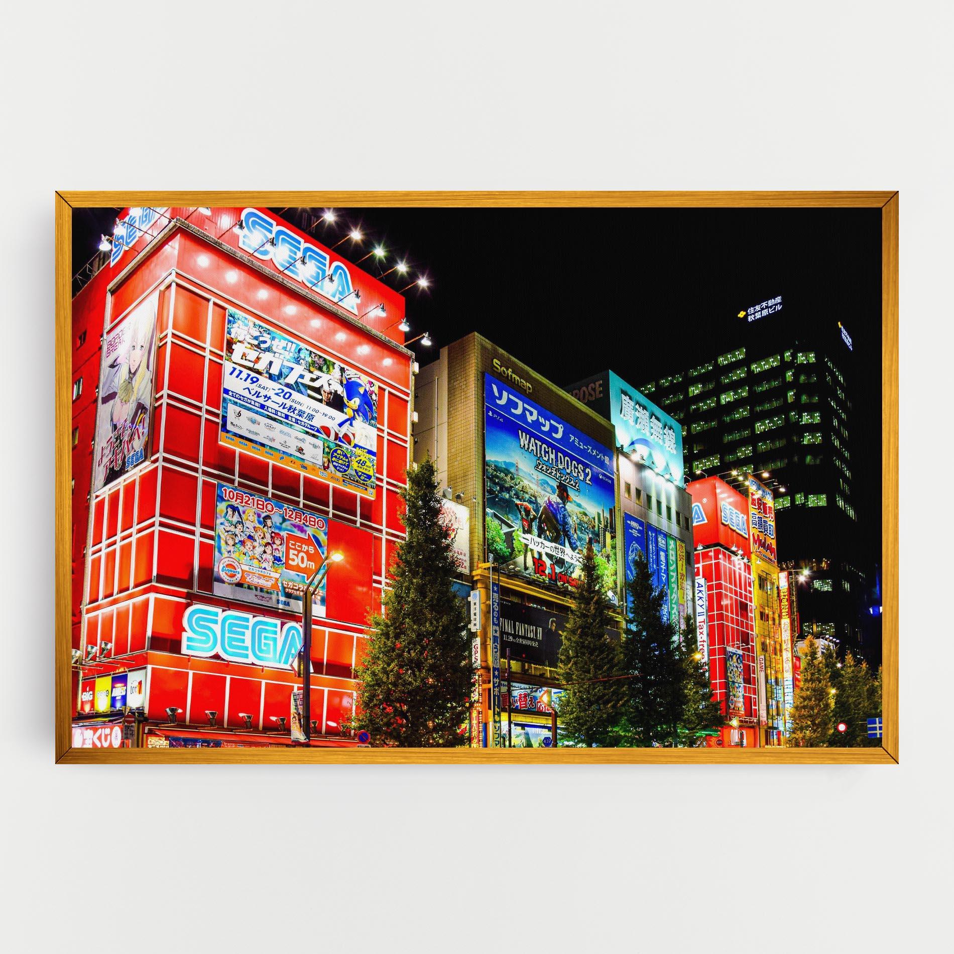 Картина на платно Akihabara Night mockup 0