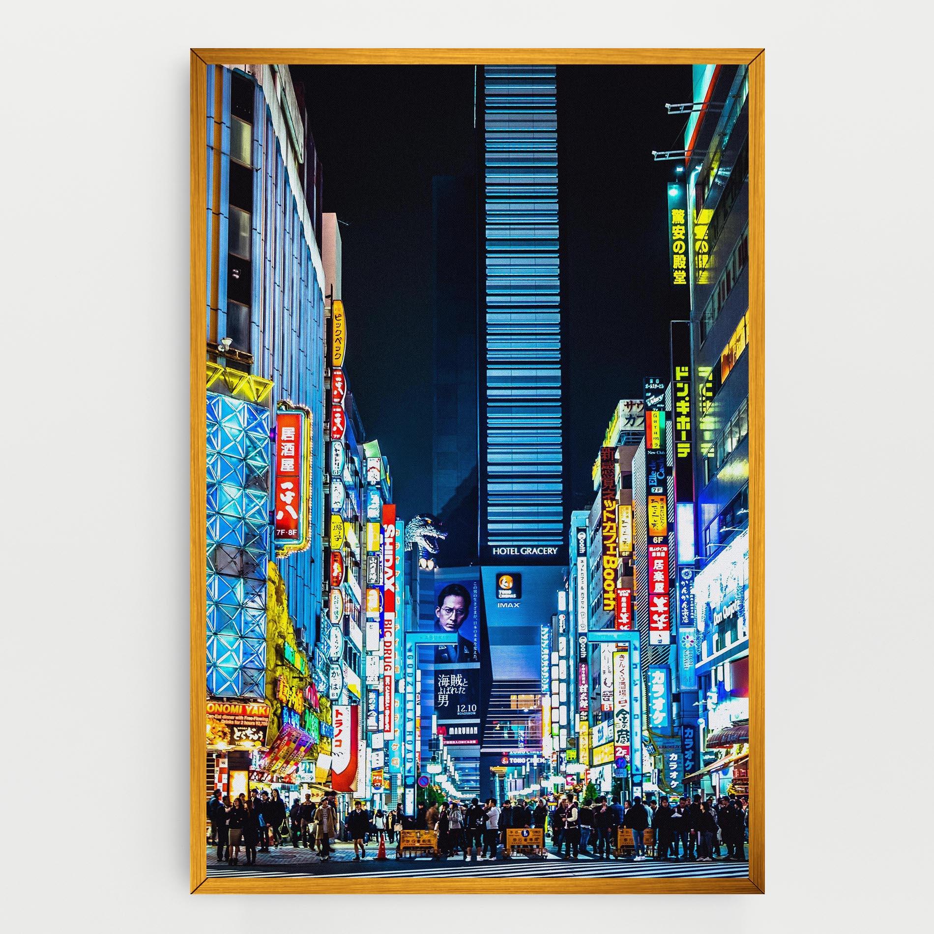 Картина на платно Colorful City Lights mockup 0