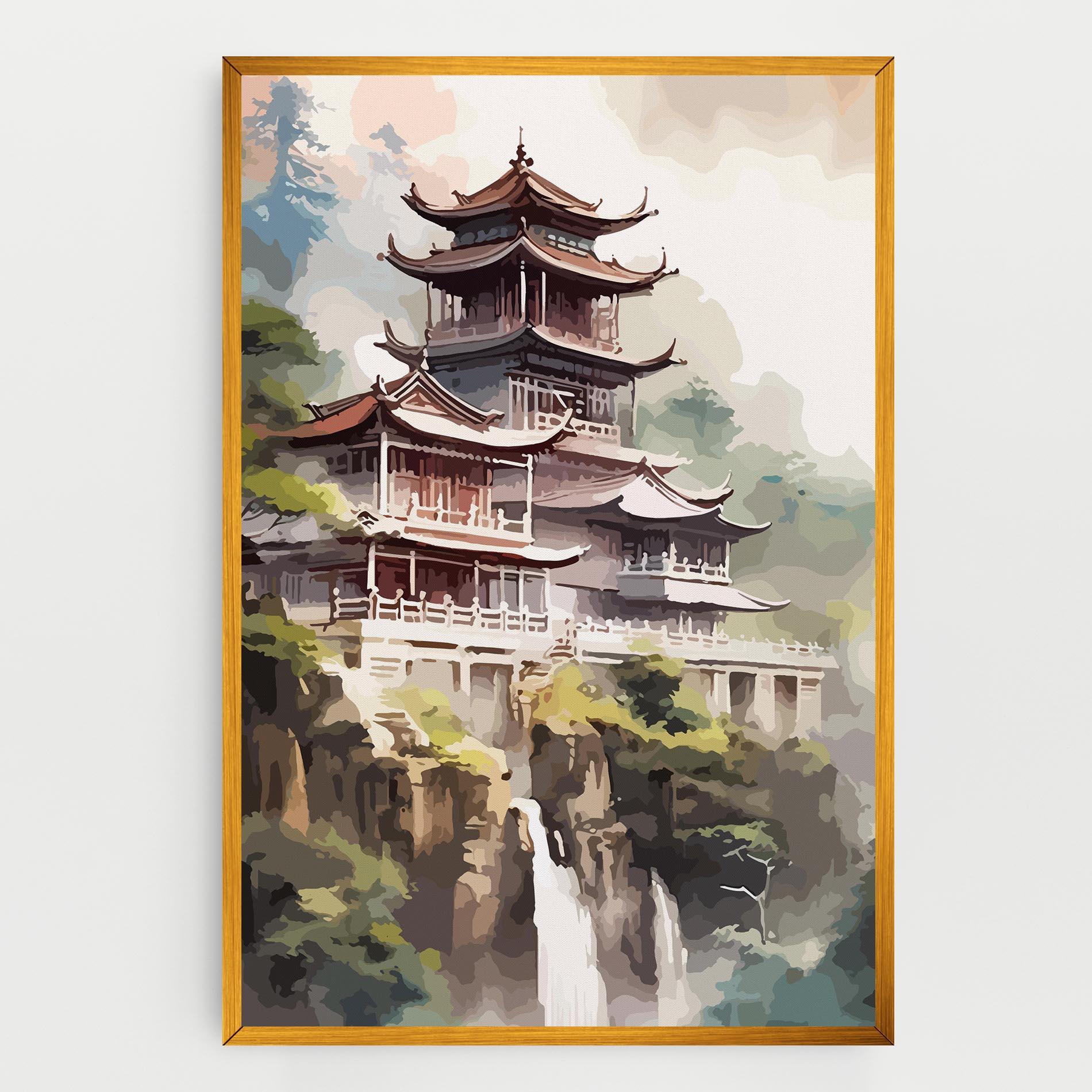 Картина на платно Temple Painting mockup 0