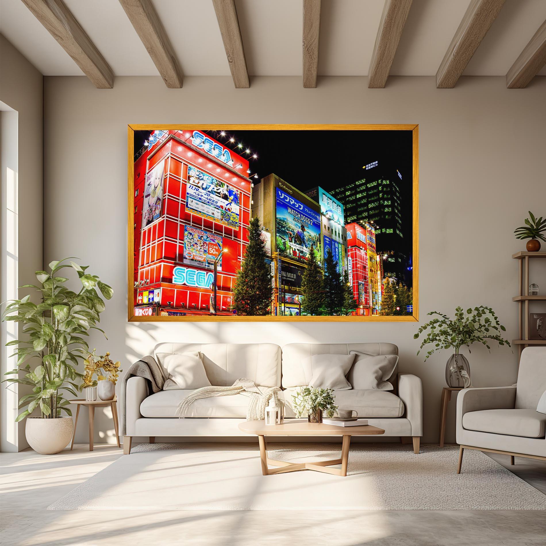 Картина на платно Akihabara Night mockup 6