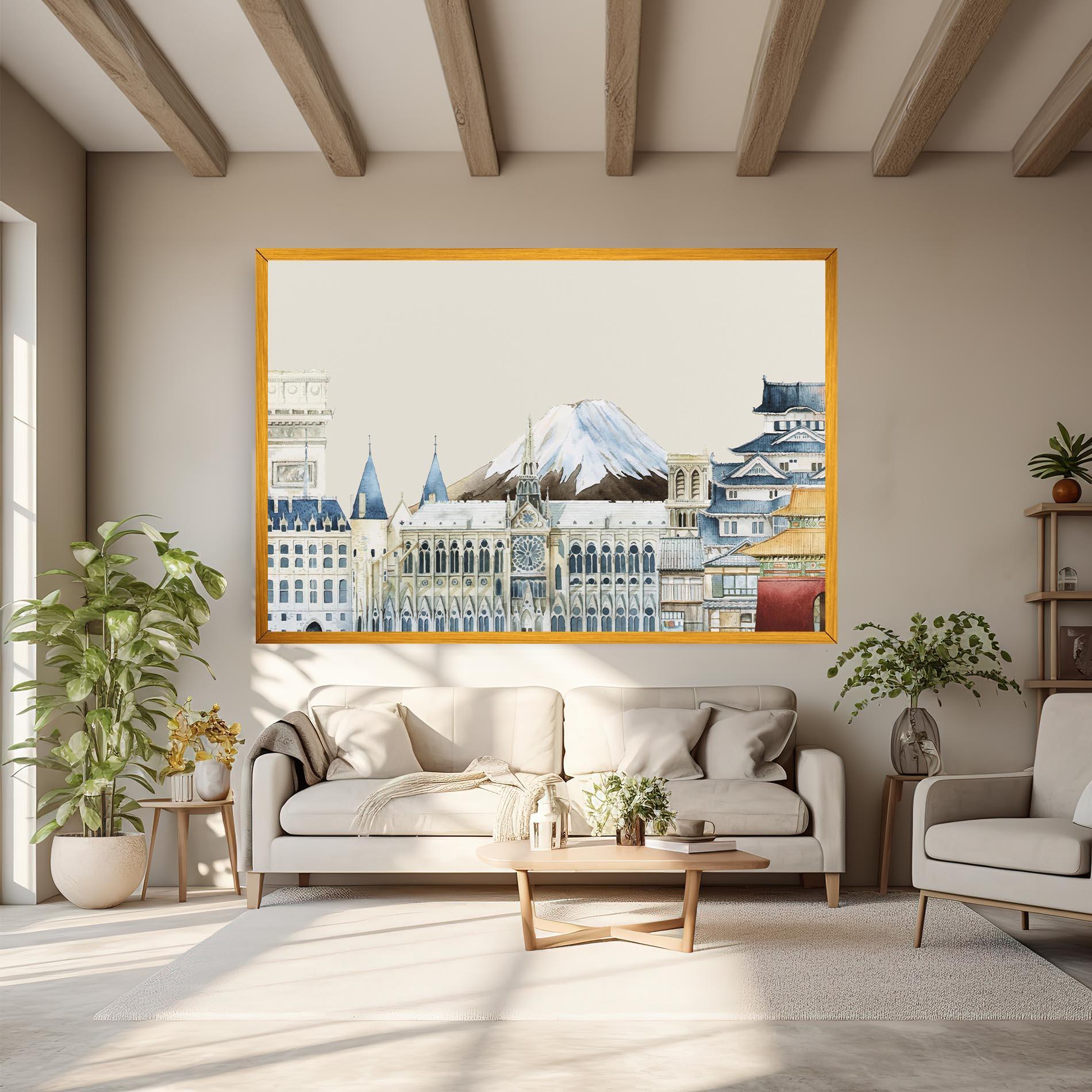 Картина на платно City Mix mockup 6