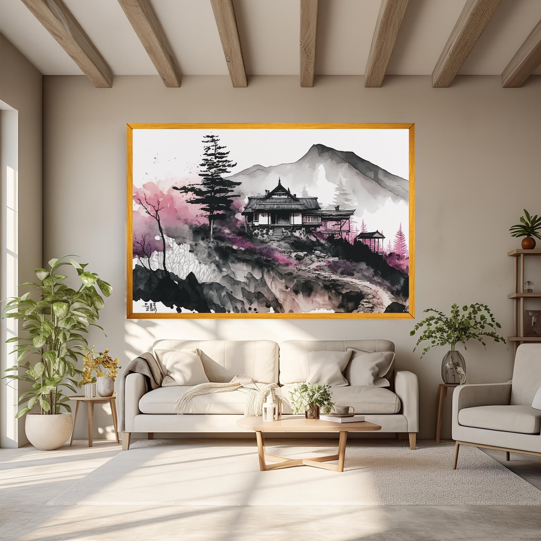 Japanese Temple Art mockup 6