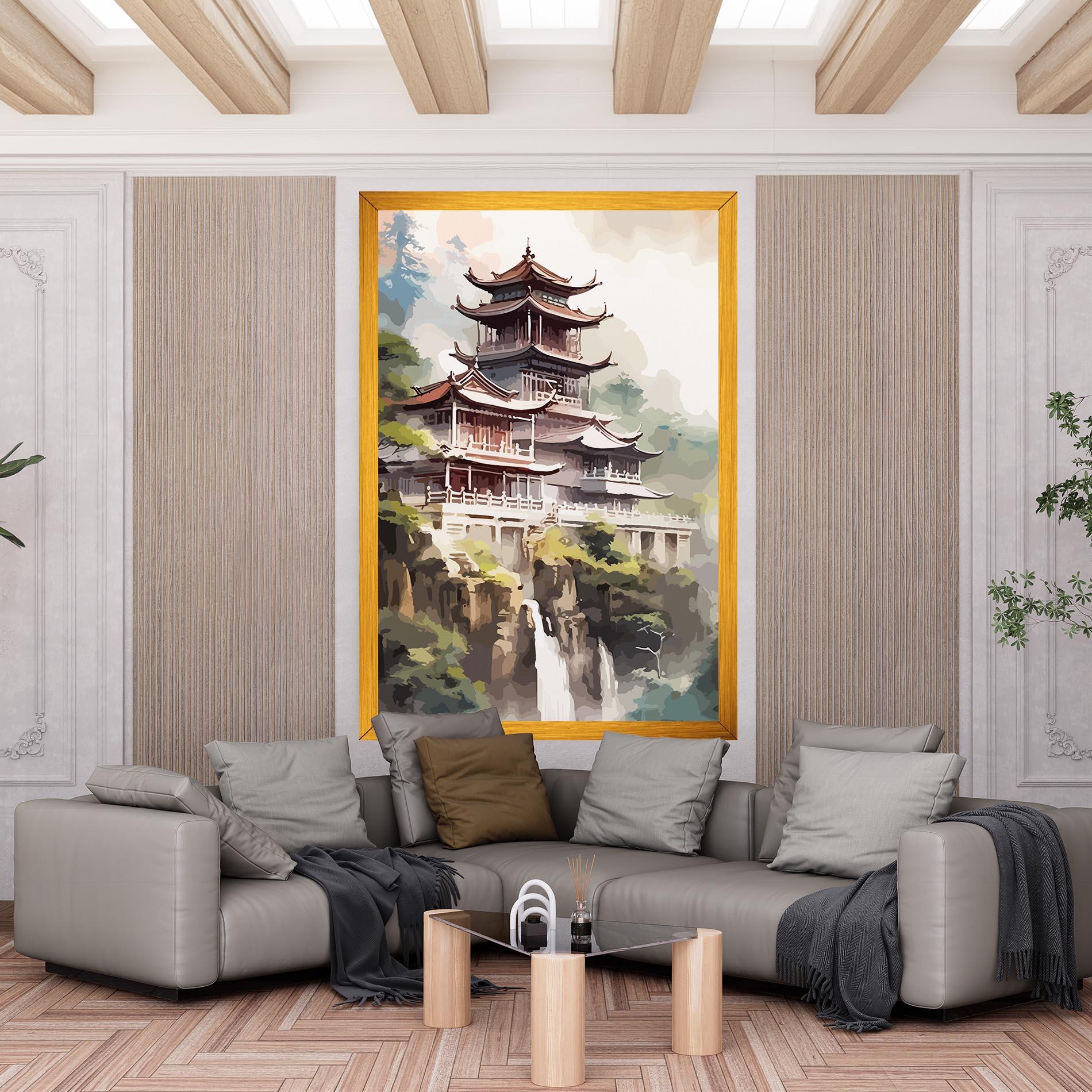 Картина на платно Temple Painting mockup 6