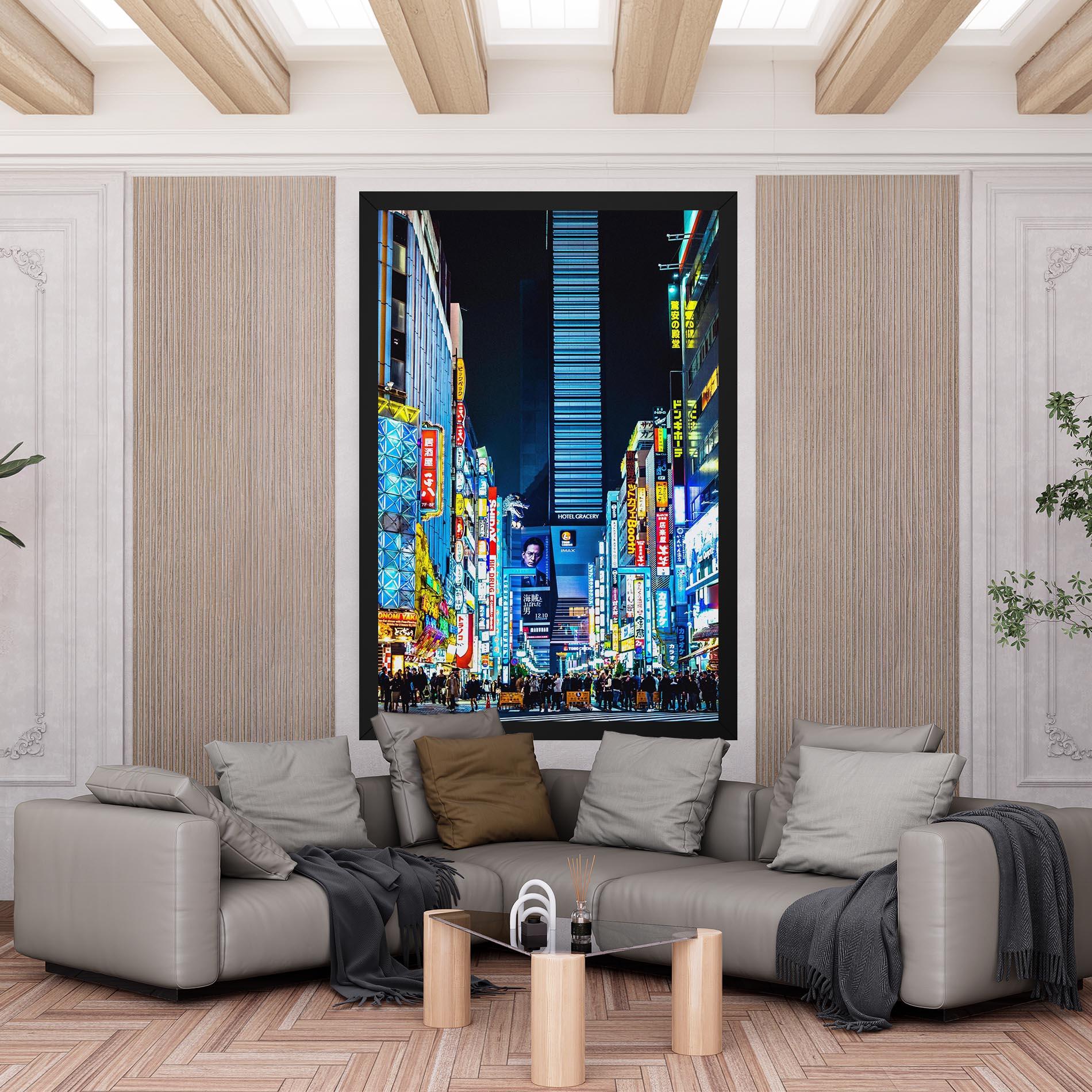 Картина на платно Colorful City Lights mockup 6