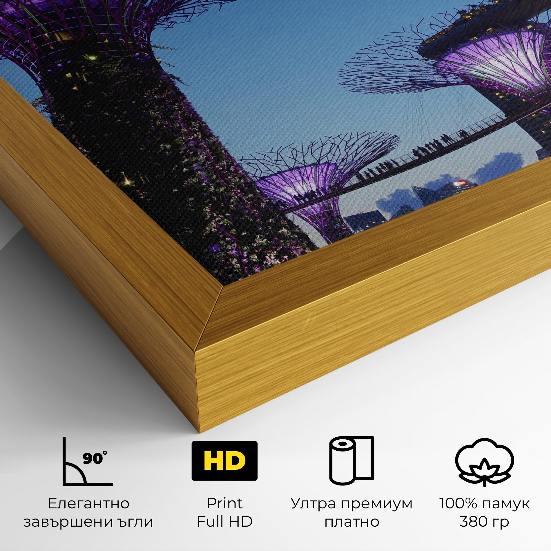 Картина на платно Gardens By The Bay mockup 4