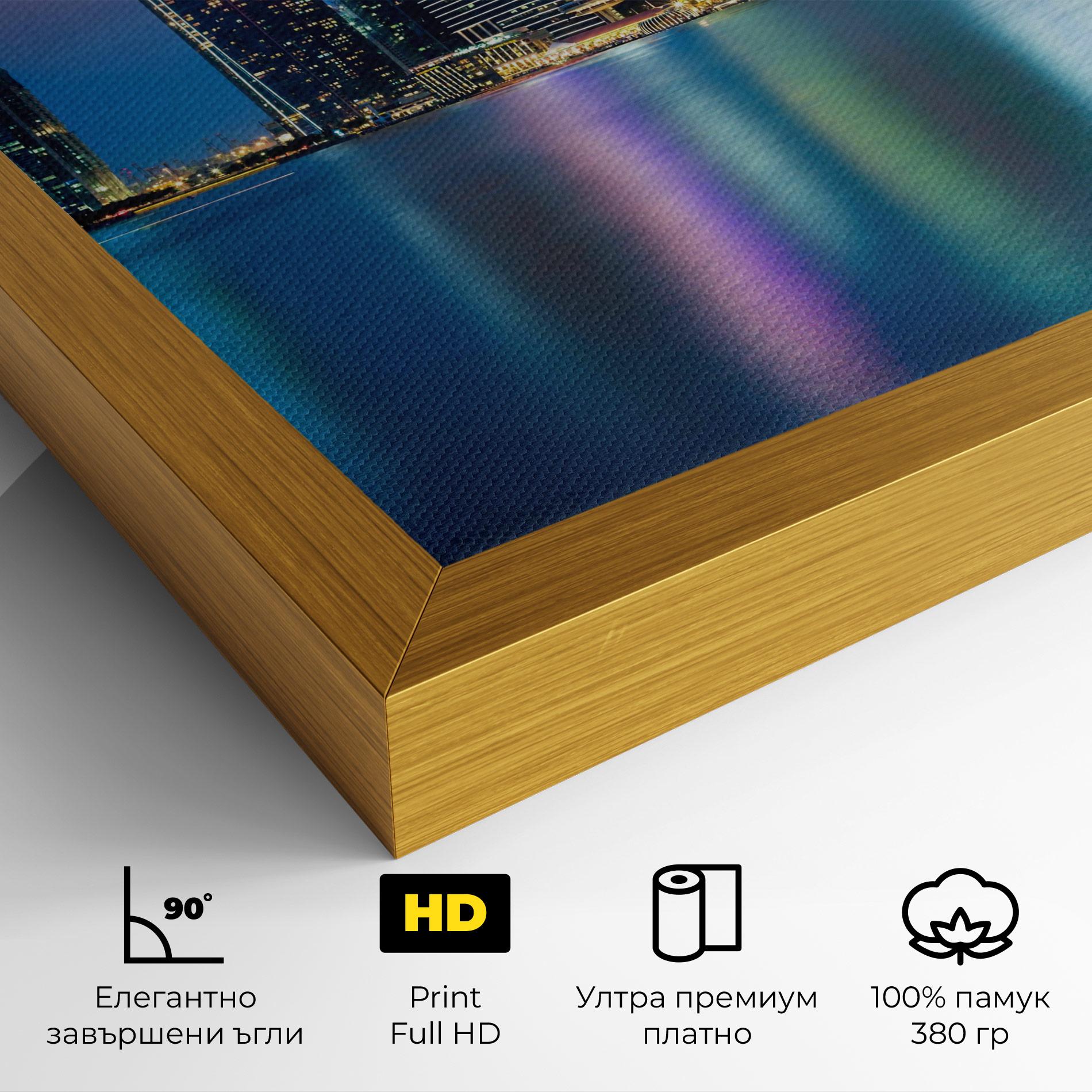 Картина на платно Hong Kong Skyline mockup 4