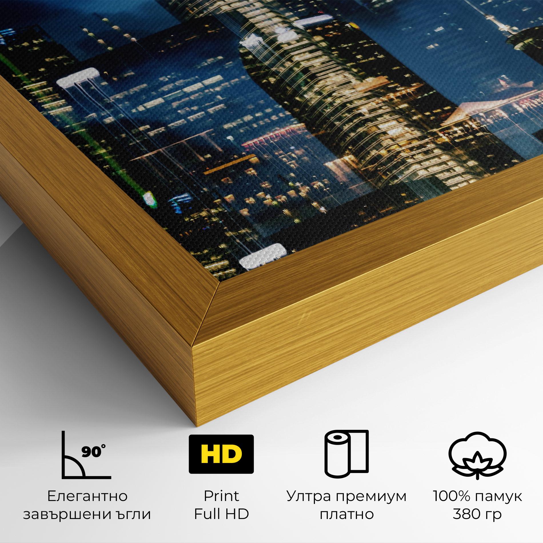 Картина на платно Singapore Night mockup 4