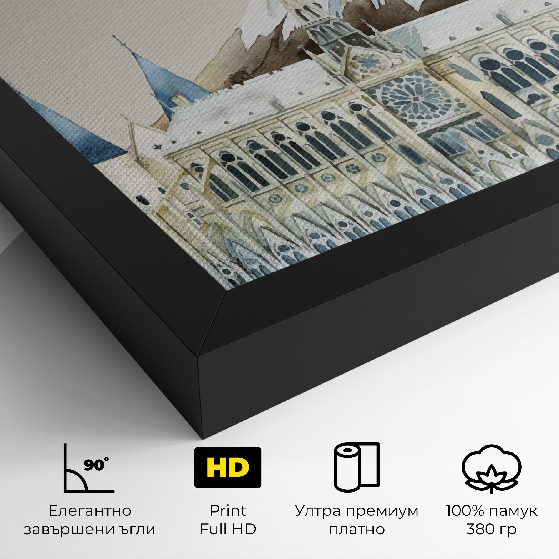 Картина на платно City Mix mockup 4