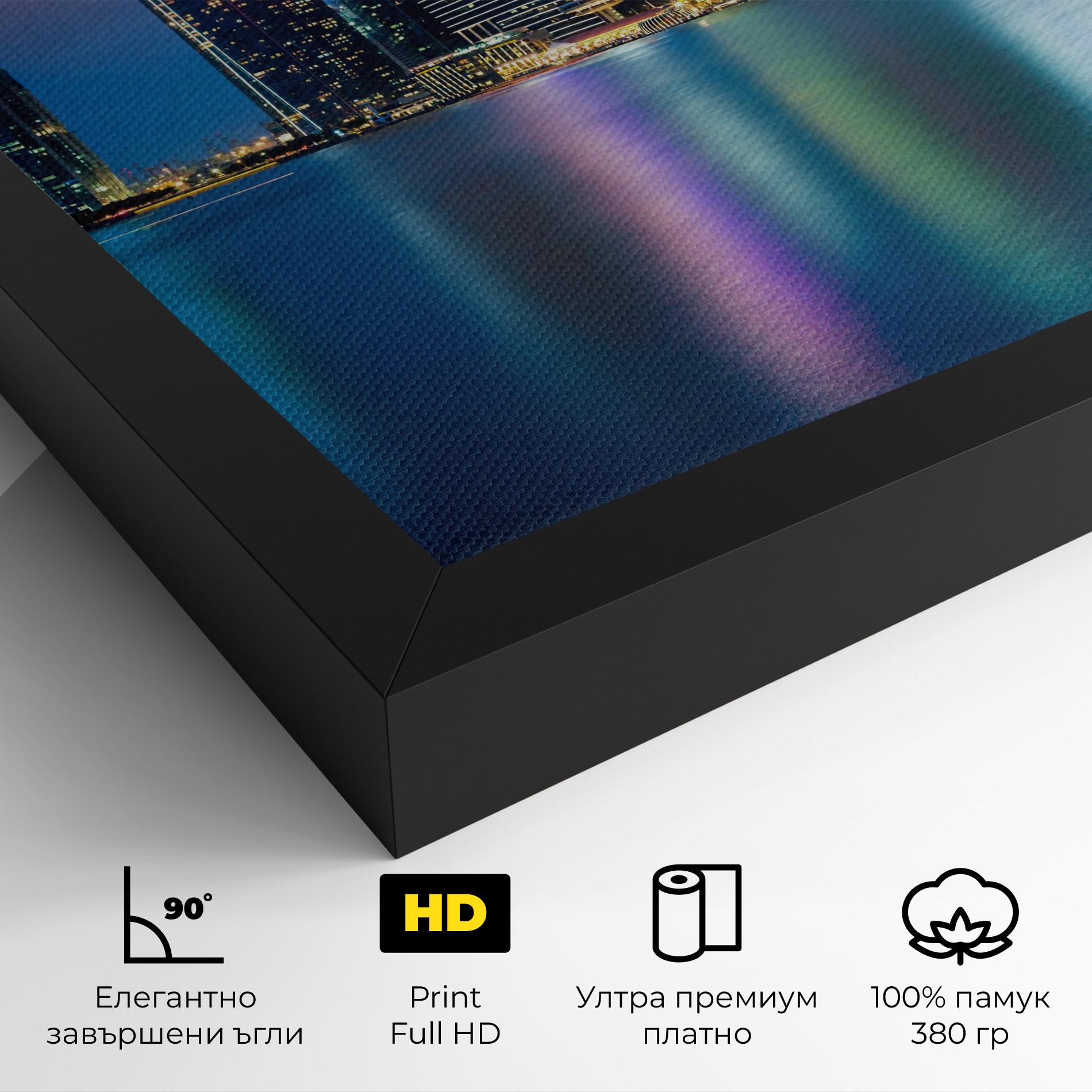 Картина на платно Hong Kong Skyline mockup 4